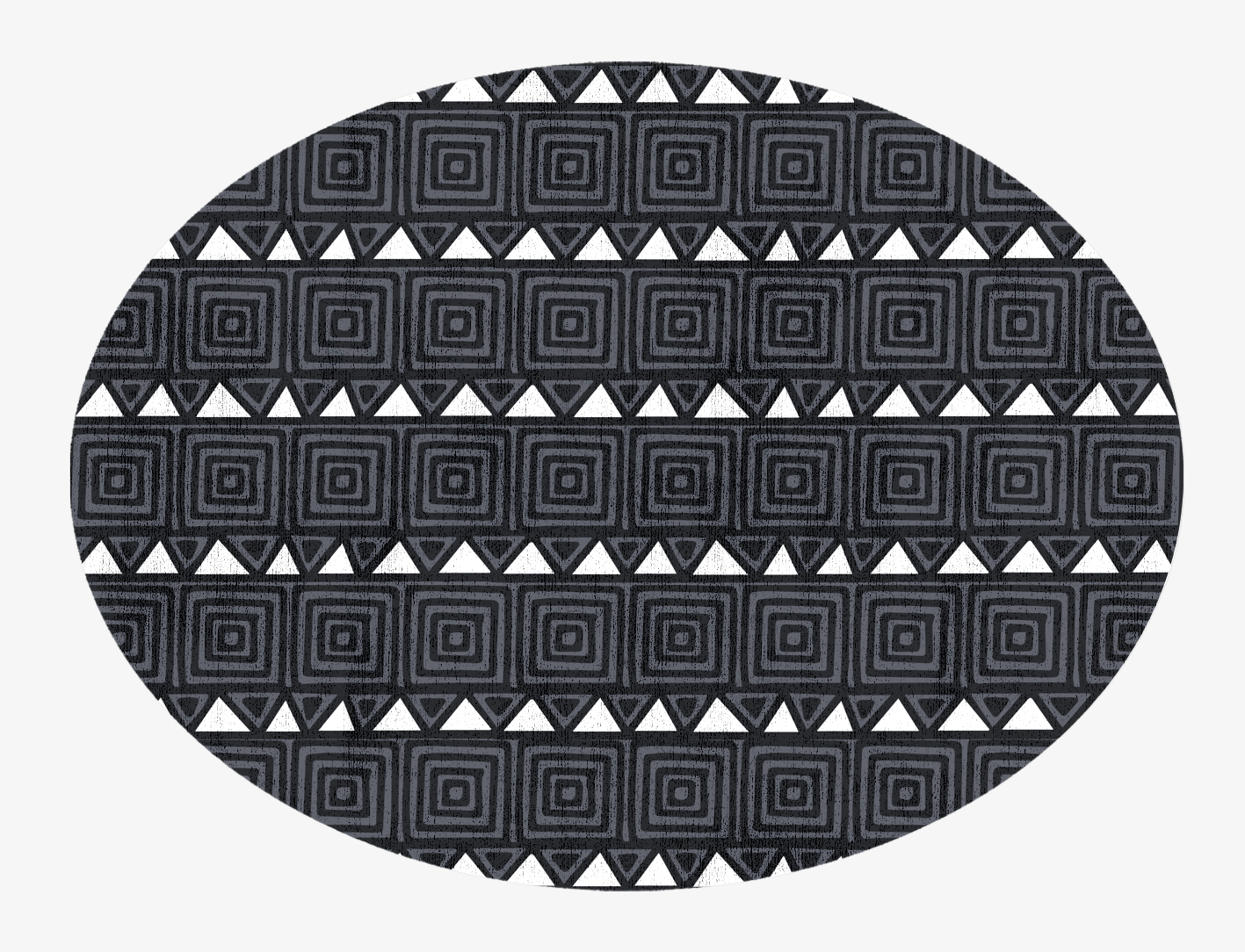 White Flag Monochrome Oval Hand Knotted Bamboo Silk Custom Rug by Rug Artisan