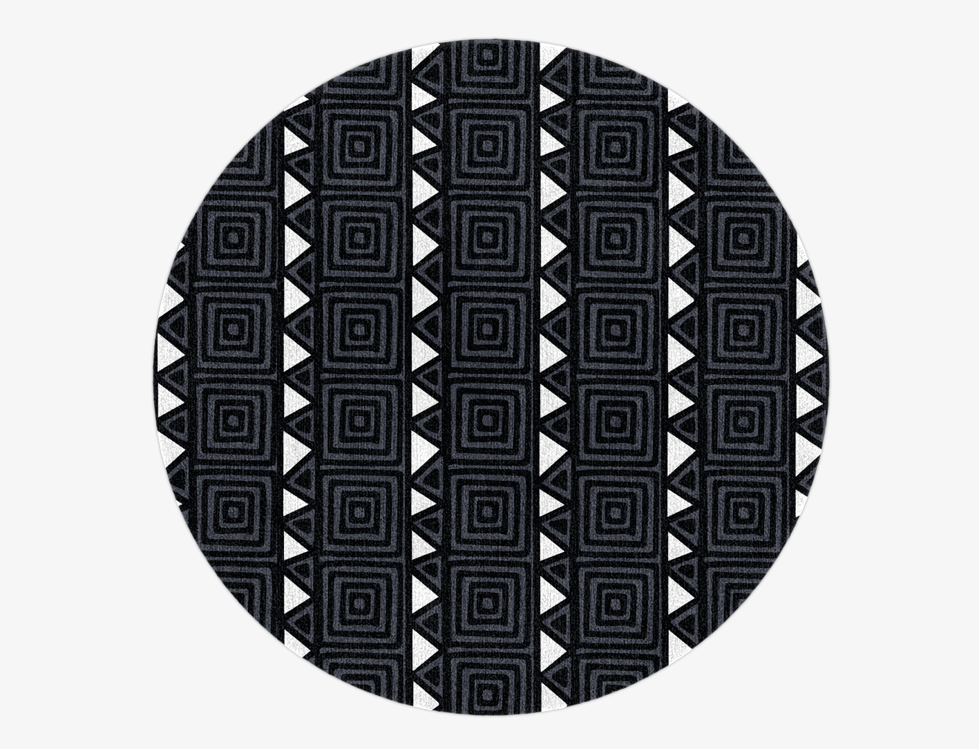 White Flag Monochrome Round Hand Knotted Tibetan Wool Custom Rug by Rug Artisan