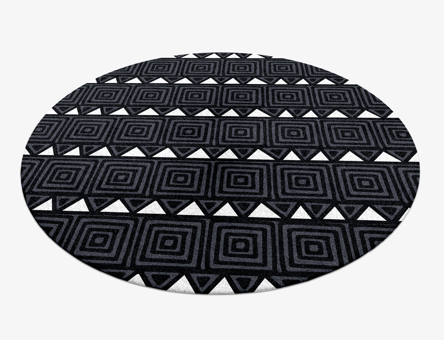 White Flag Monochrome Round Hand Knotted Tibetan Wool Custom Rug by Rug Artisan