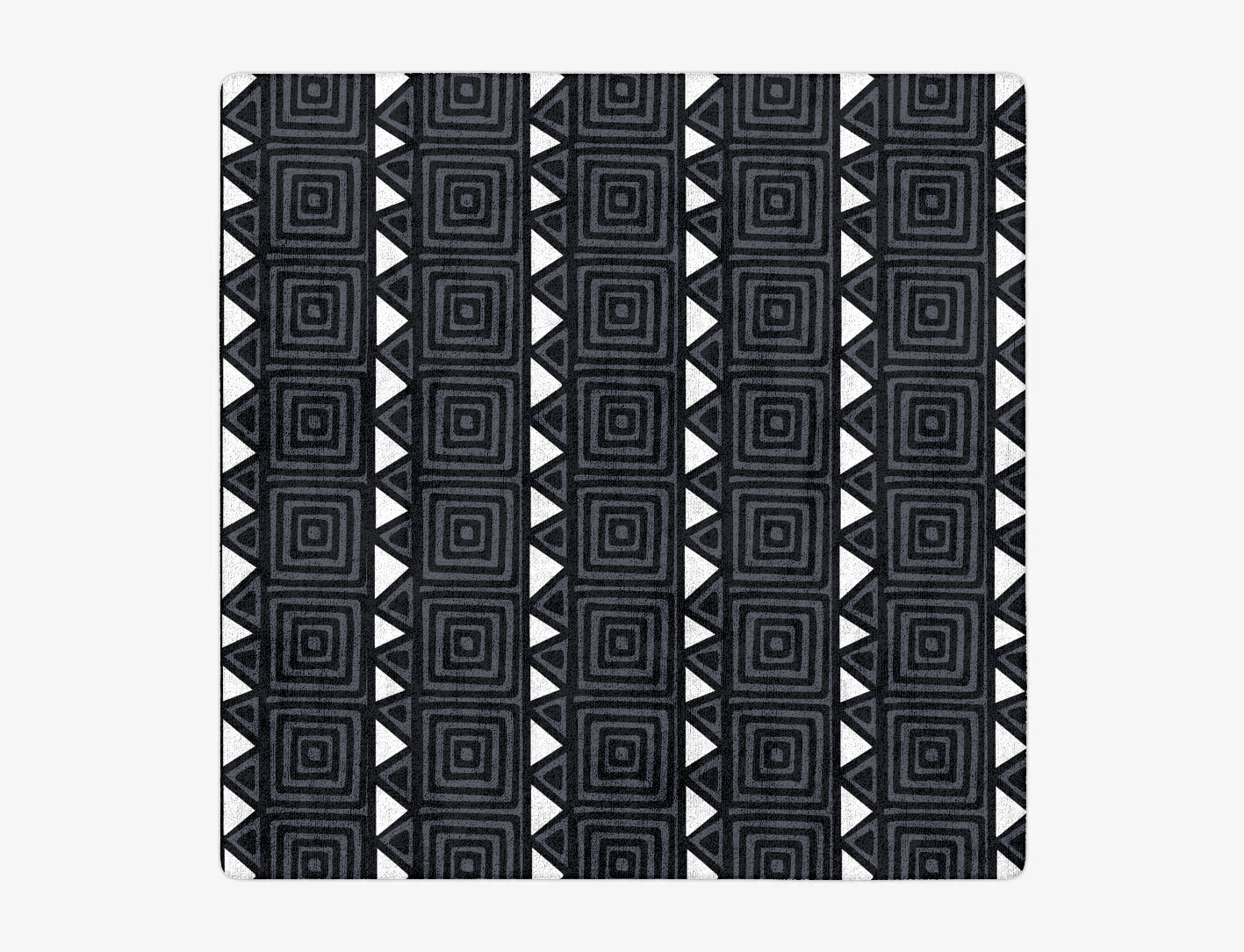 White Flag Monochrome Square Hand Tufted Bamboo Silk Custom Rug by Rug Artisan