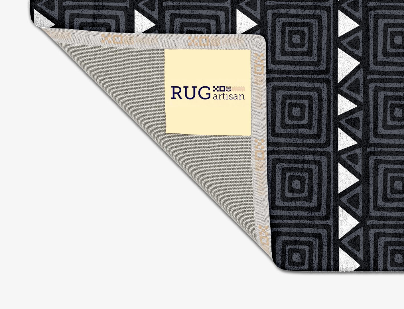 White Flag Monochrome Square Hand Tufted Bamboo Silk Custom Rug by Rug Artisan
