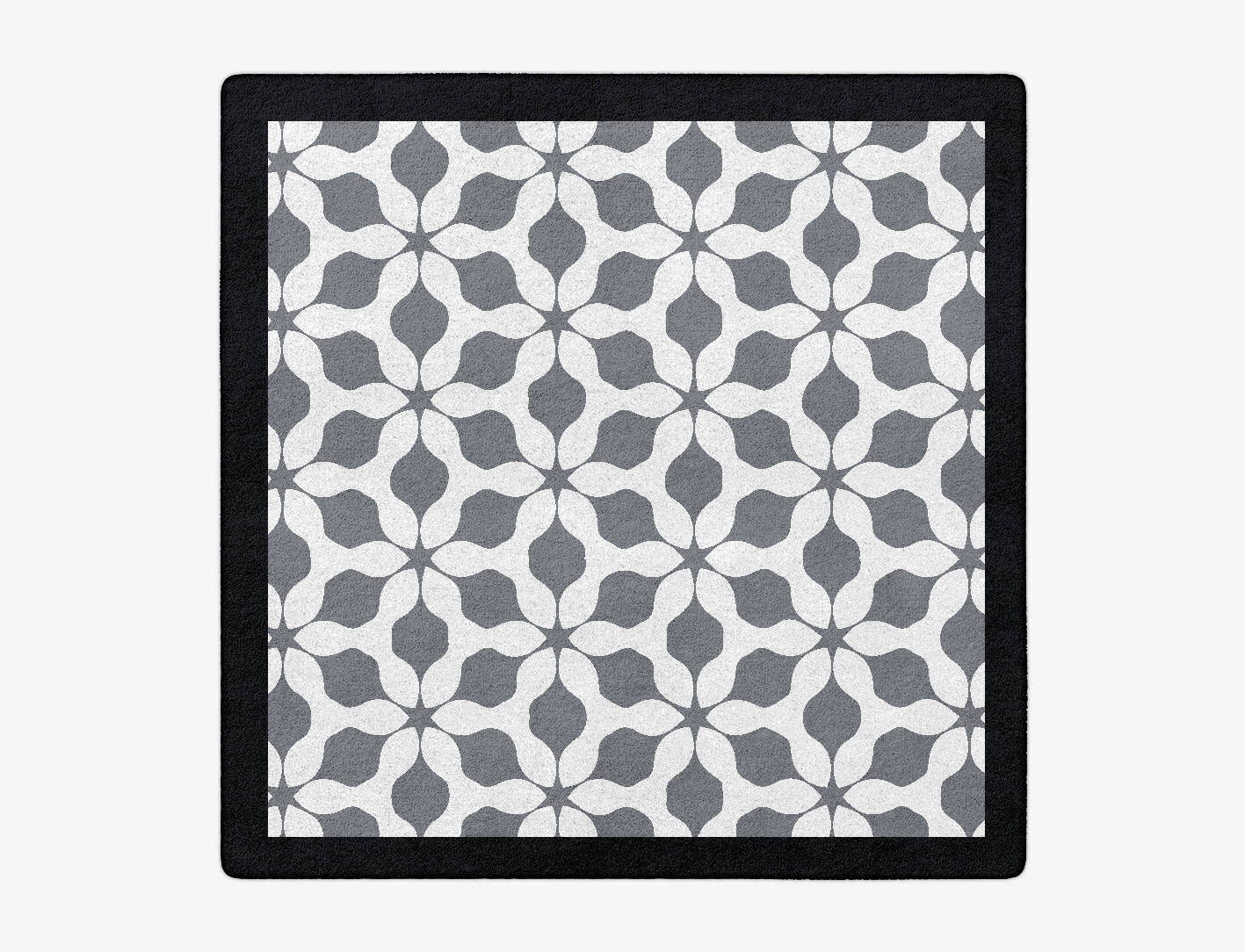 White Spinner Monochrome Square Hand Tufted Pure Wool Custom Rug by Rug Artisan