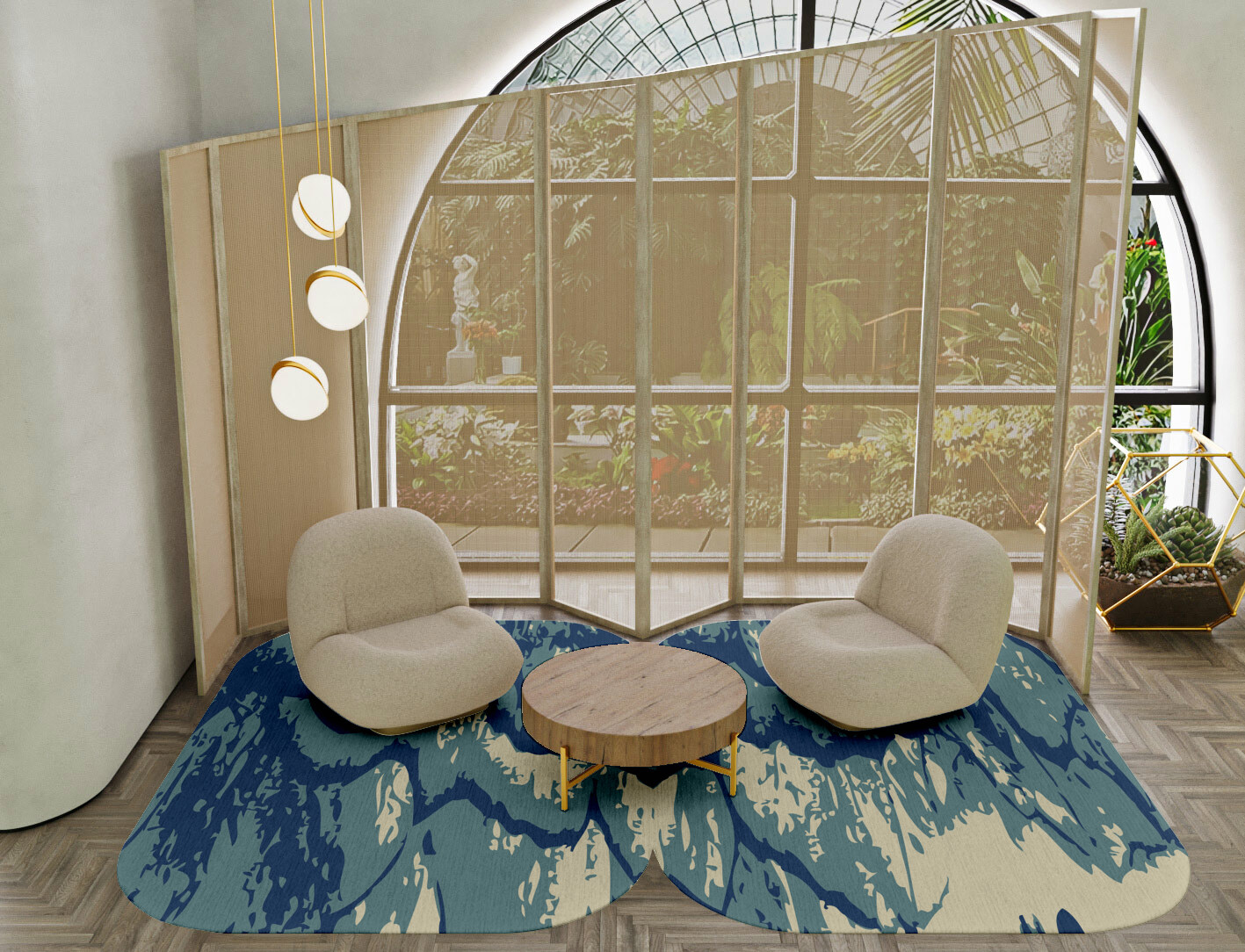 Whitecaps Abstract Eight Hand Tufted Pure Wool Custom Rug by Rug Artisan