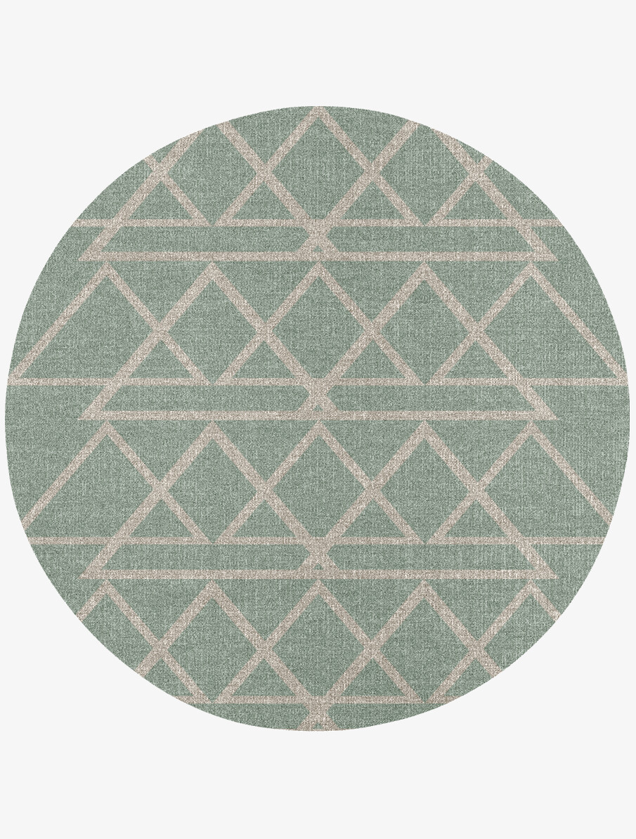 Wilkins Minimalist Round Flatweave New Zealand Wool Custom Rug by Rug Artisan