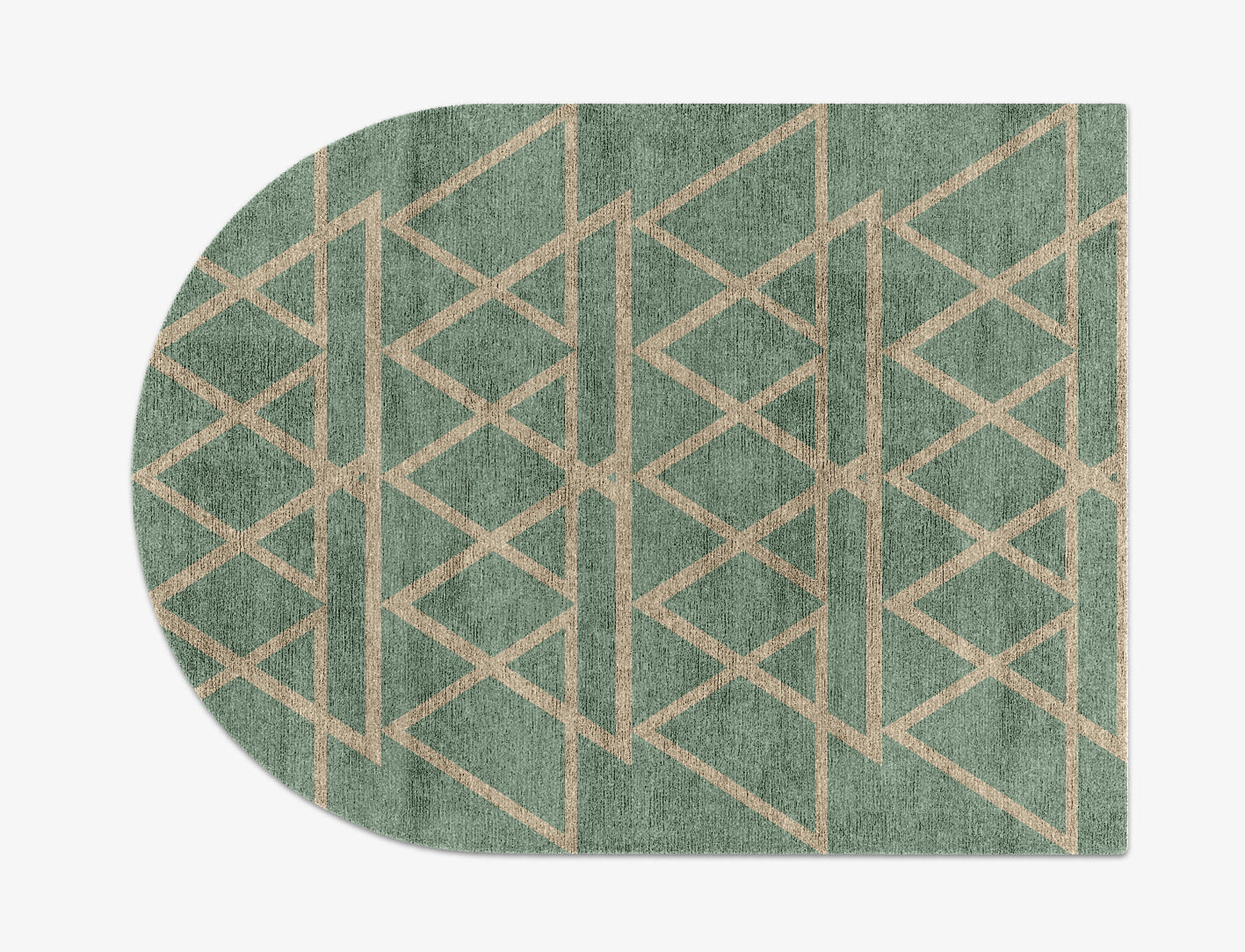 Wilkins Minimalist Arch Hand Knotted Bamboo Silk Custom Rug by Rug Artisan