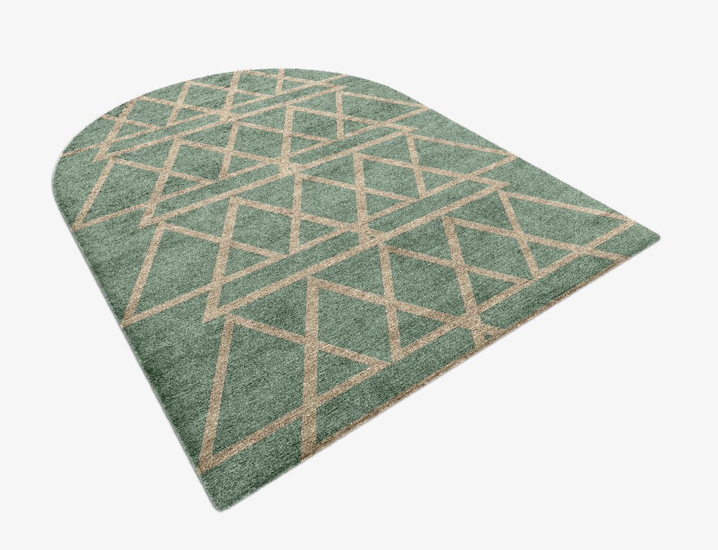 Wilkins Minimalist Arch Hand Knotted Bamboo Silk Custom Rug by Rug Artisan