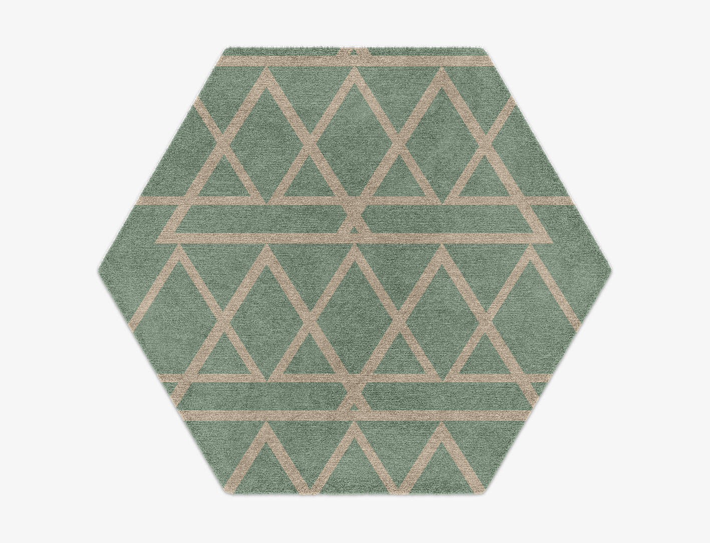 Wilkins Minimalist Hexagon Hand Knotted Tibetan Wool Custom Rug by Rug Artisan