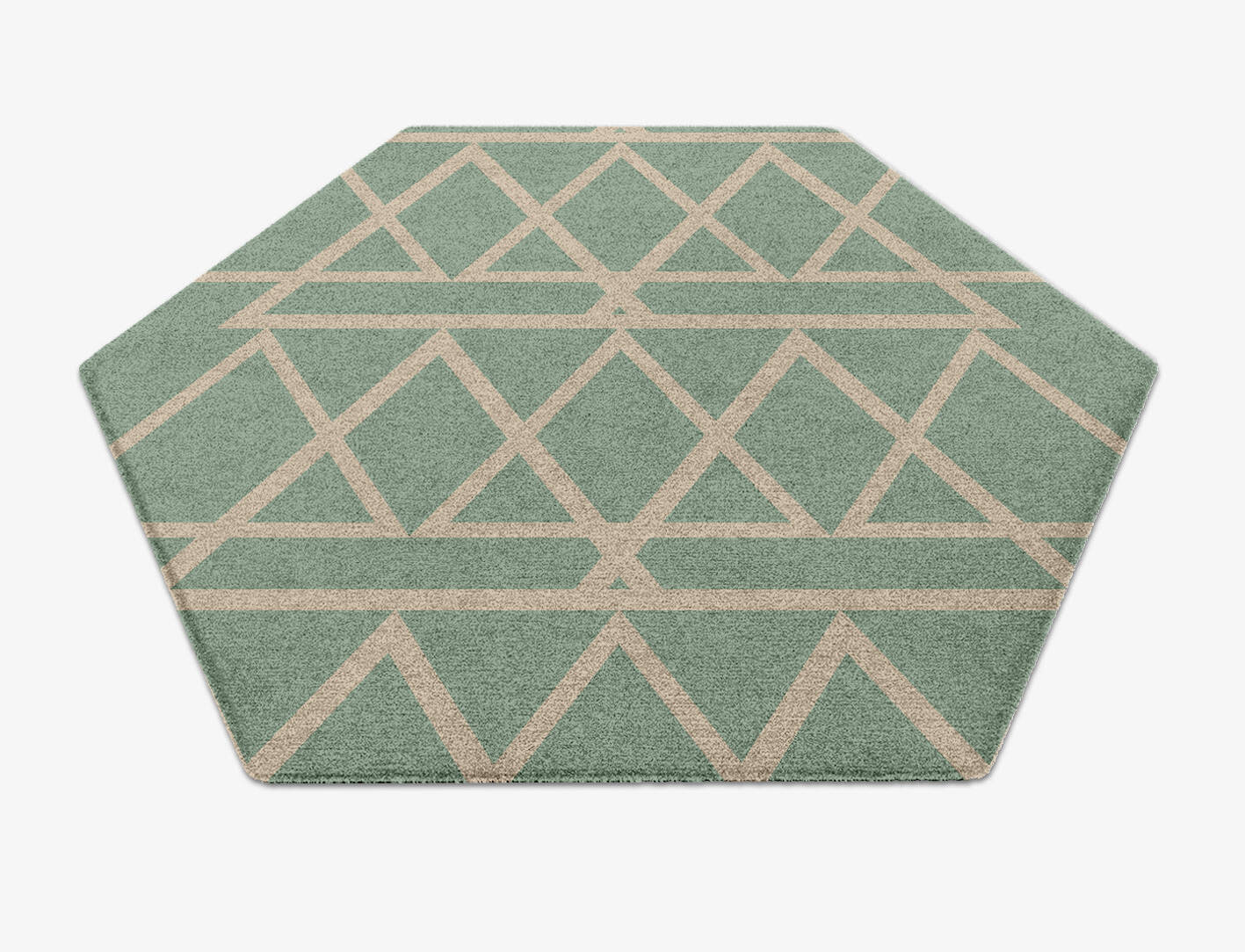 Wilkins Minimalist Hexagon Hand Knotted Tibetan Wool Custom Rug by Rug Artisan