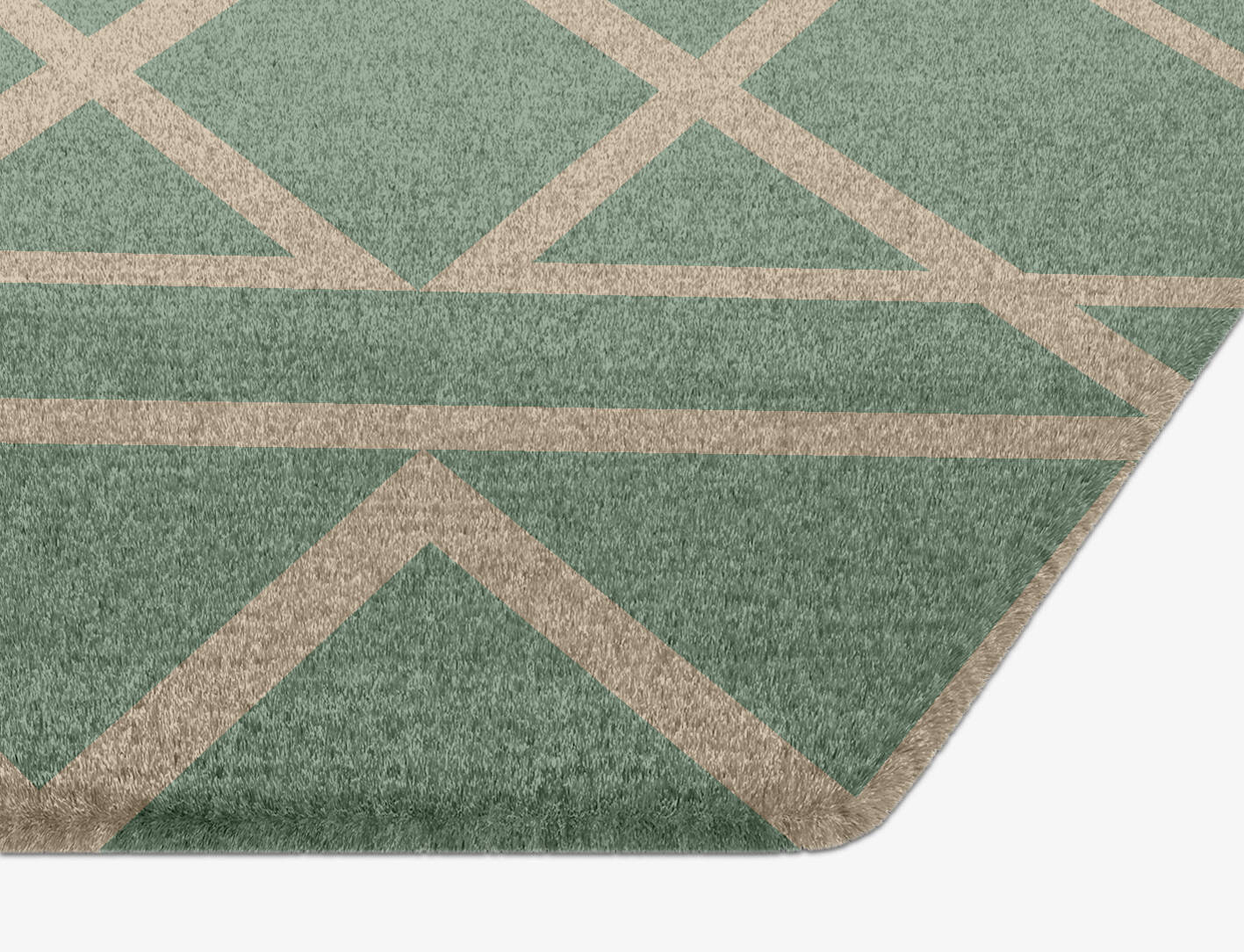 Wilkins Minimalist Hexagon Hand Knotted Tibetan Wool Custom Rug by Rug Artisan