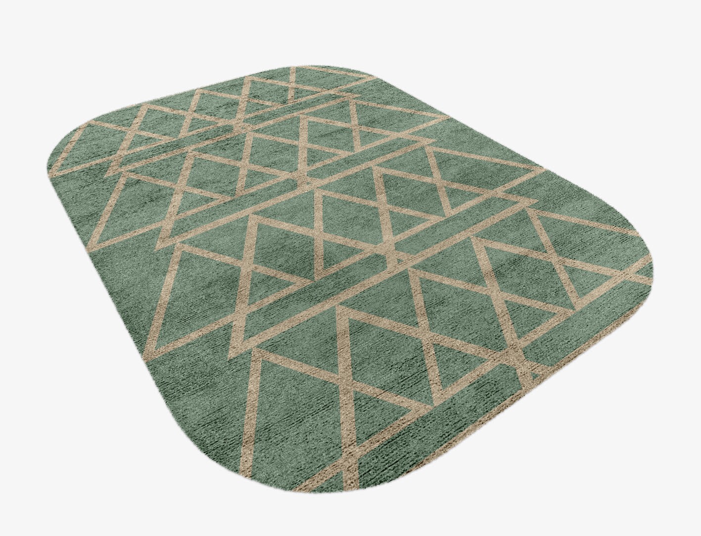 Wilkins Minimalist Oblong Hand Knotted Bamboo Silk Custom Rug by Rug Artisan