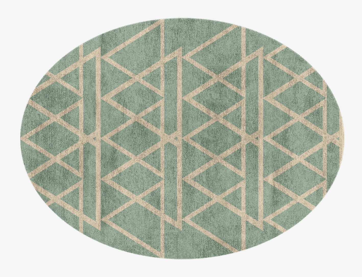 Wilkins Minimalist Oval Hand Knotted Bamboo Silk Custom Rug by Rug Artisan