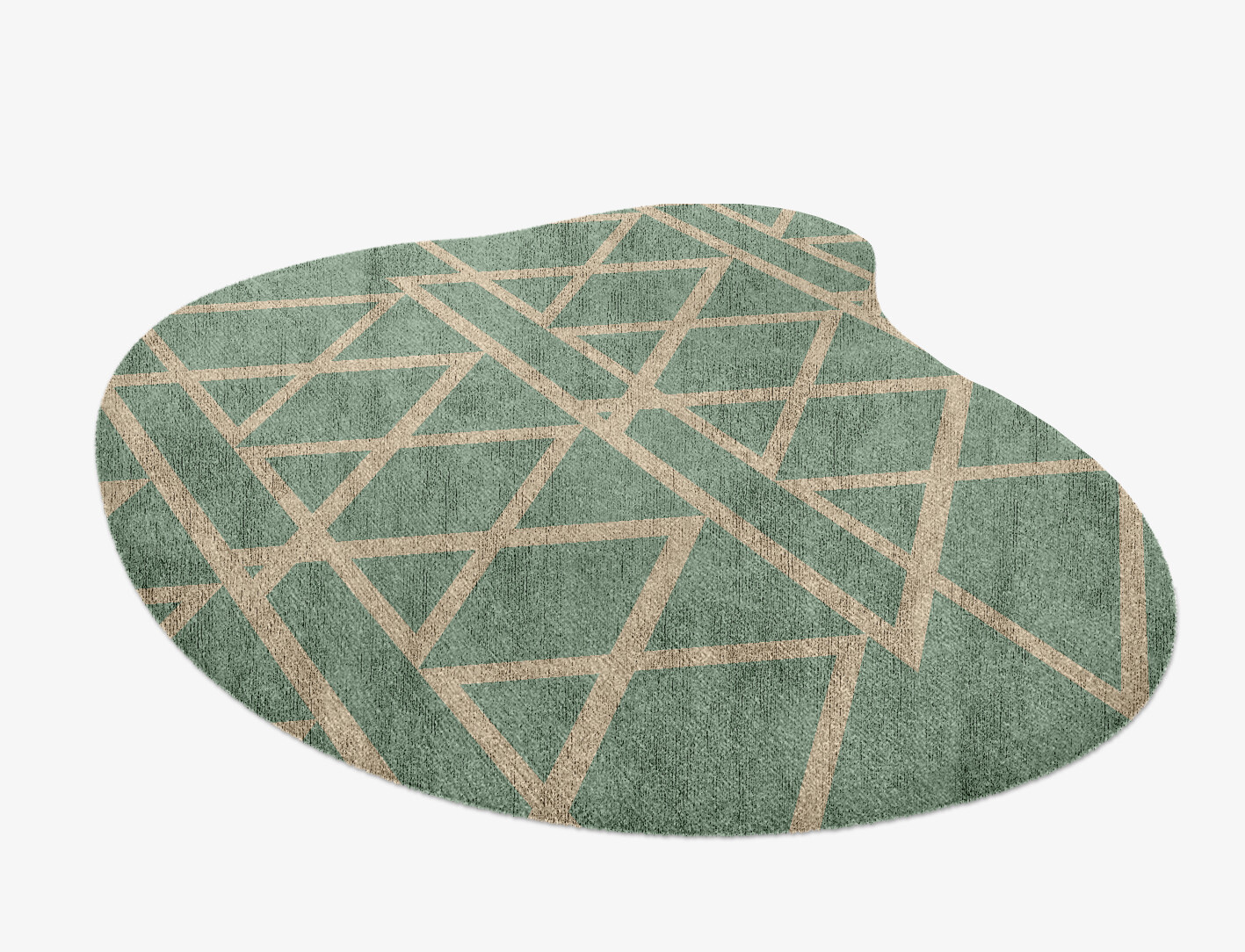 Wilkins Minimalist Splash Hand Knotted Bamboo Silk Custom Rug by Rug Artisan