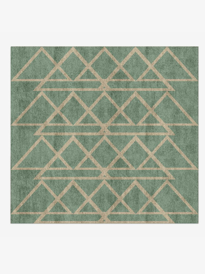 Wilkins Minimalist Square Hand Knotted Bamboo Silk Custom Rug by Rug Artisan