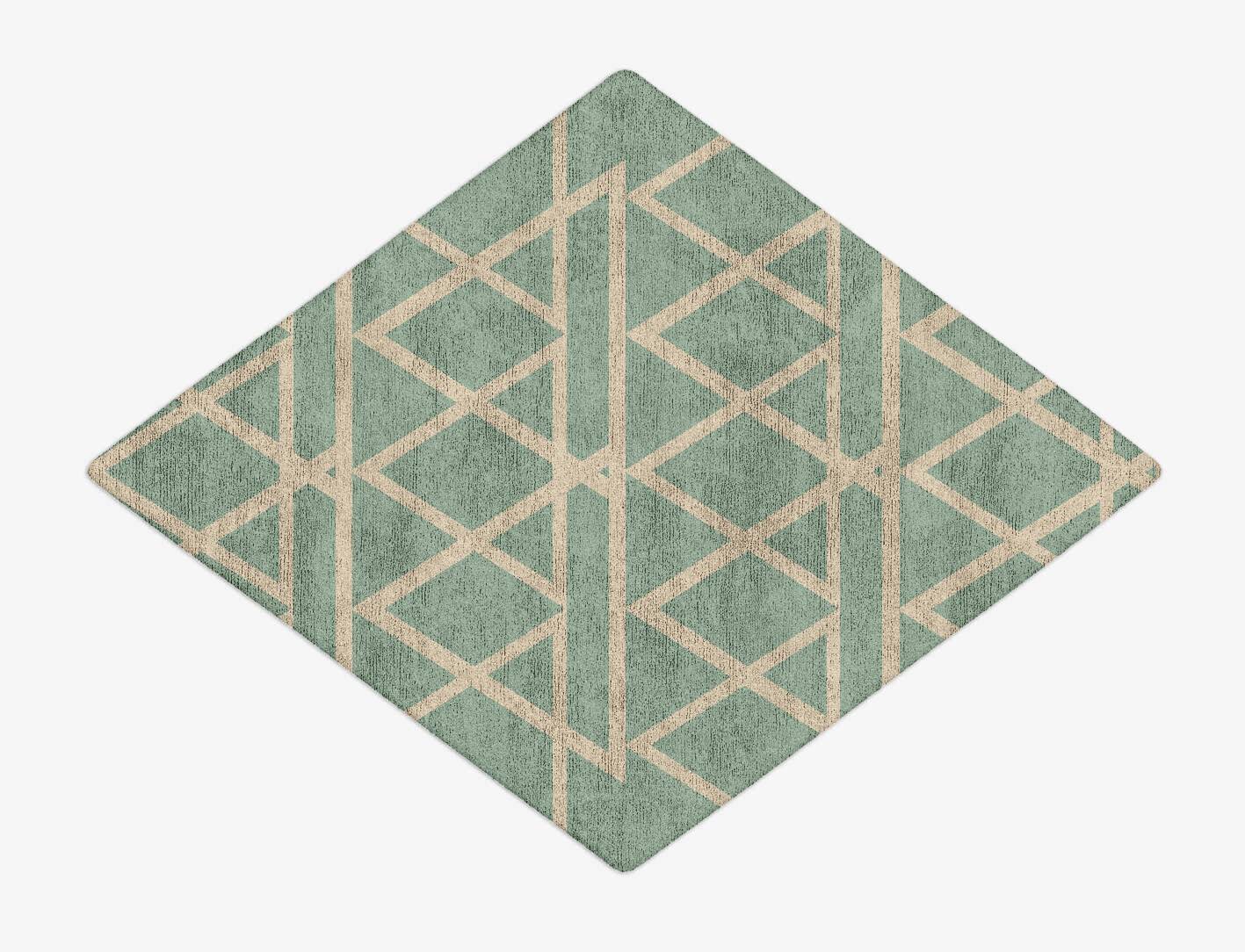 Wilkins Minimalist Diamond Hand Tufted Bamboo Silk Custom Rug by Rug Artisan