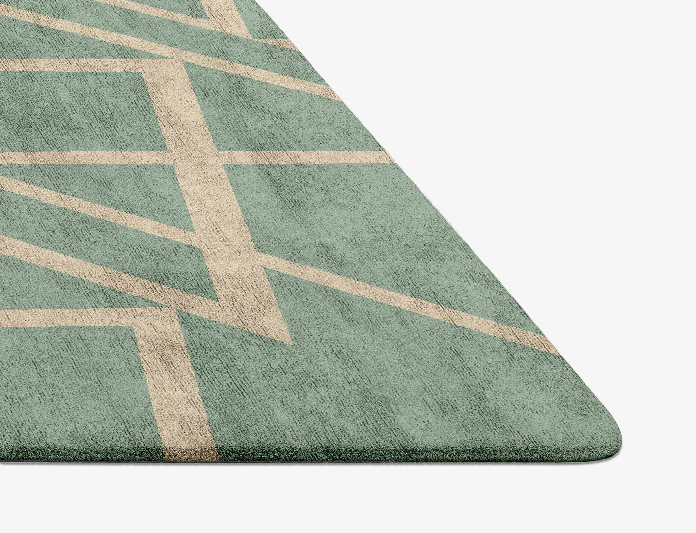 Wilkins Minimalist Diamond Hand Tufted Bamboo Silk Custom Rug by Rug Artisan