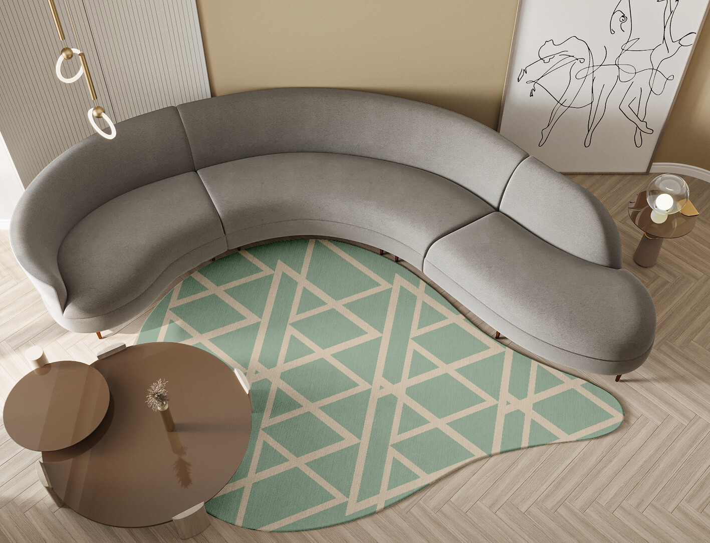 Wilkins Minimalist Drop Hand Tufted Pure Wool Custom Rug by Rug Artisan