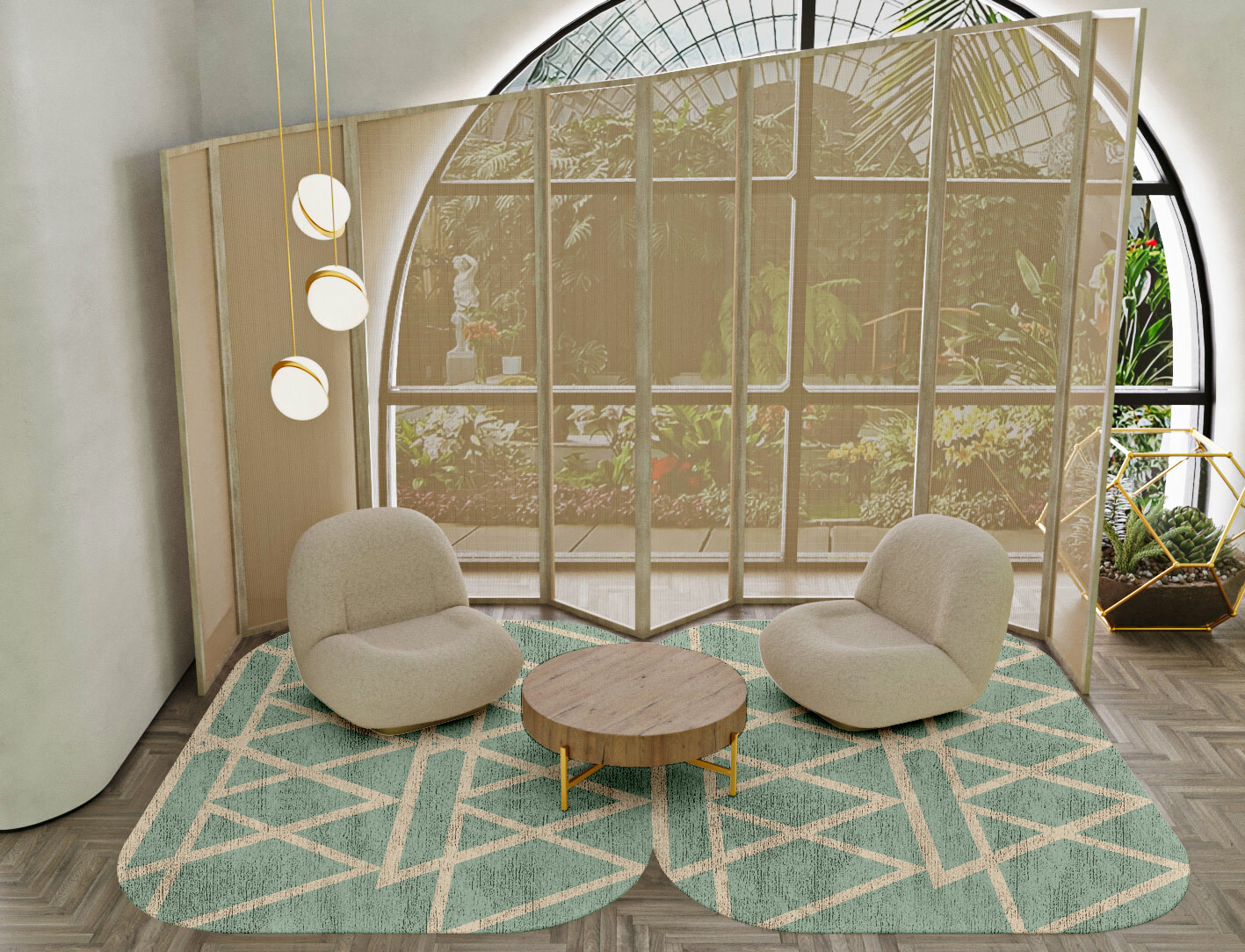 Wilkins Minimalist Eight Hand Tufted Bamboo Silk Custom Rug by Rug Artisan