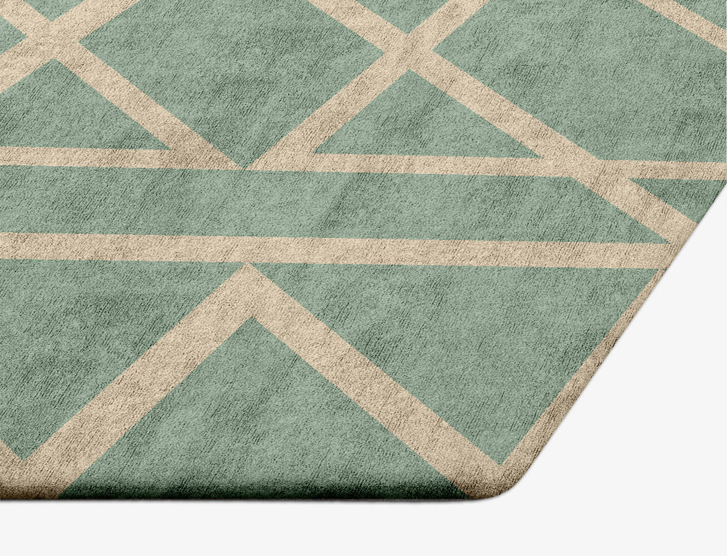 Wilkins Minimalist Hexagon Hand Tufted Bamboo Silk Custom Rug by Rug Artisan