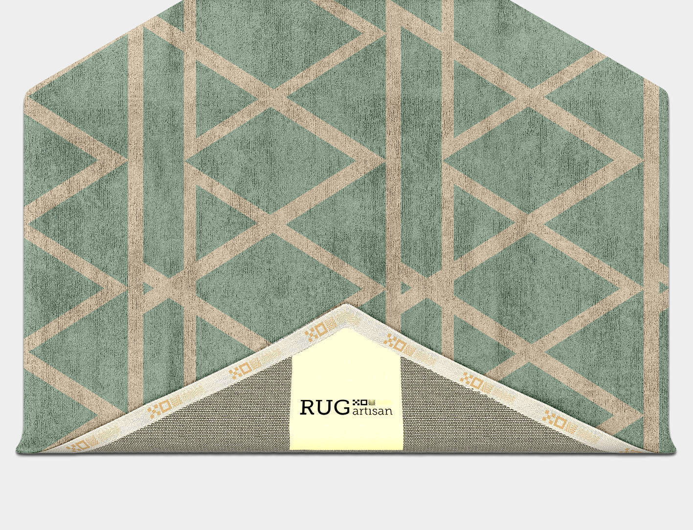 Wilkins Minimalist Hexagon Hand Tufted Bamboo Silk Custom Rug by Rug Artisan