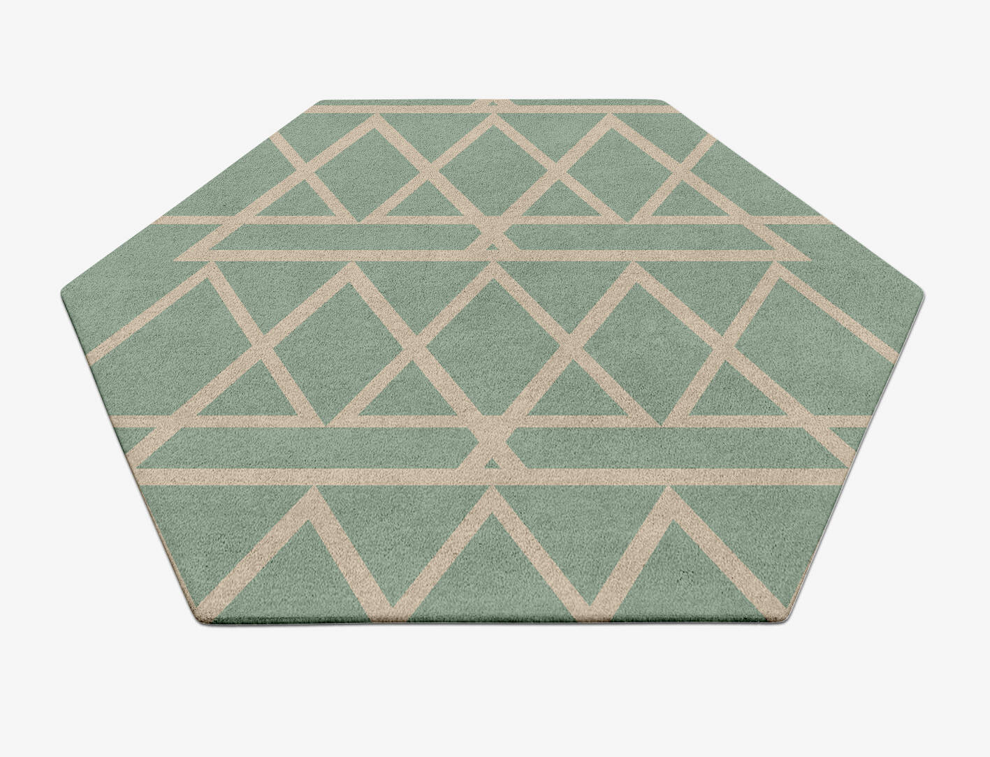 Wilkins Minimalist Hexagon Hand Tufted Pure Wool Custom Rug by Rug Artisan