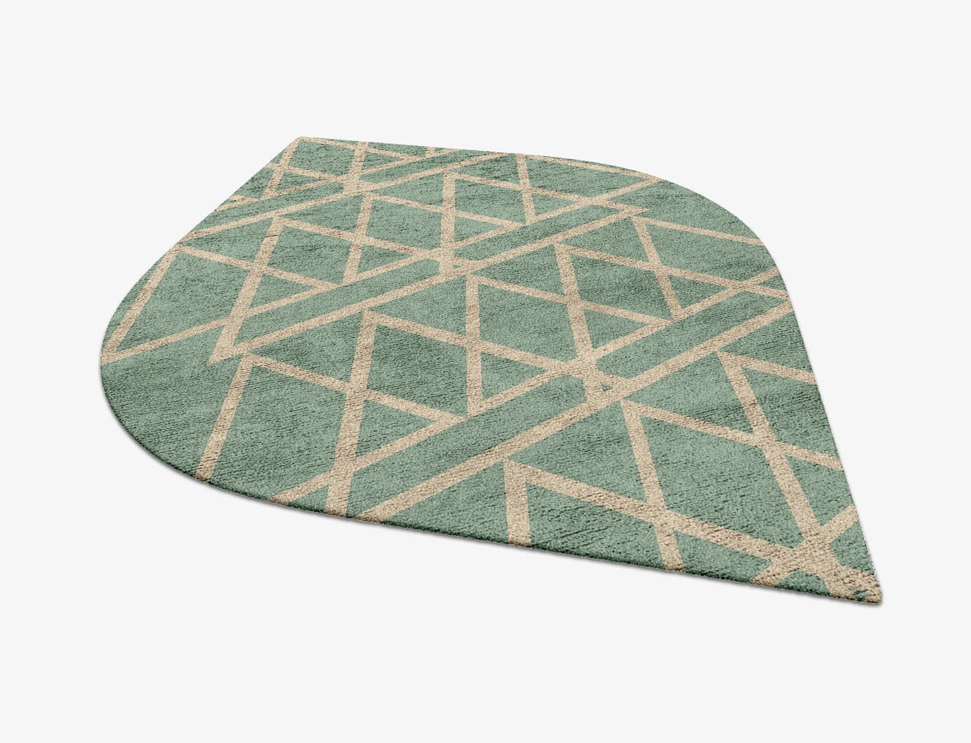 Wilkins Minimalist Ogee Hand Tufted Bamboo Silk Custom Rug by Rug Artisan