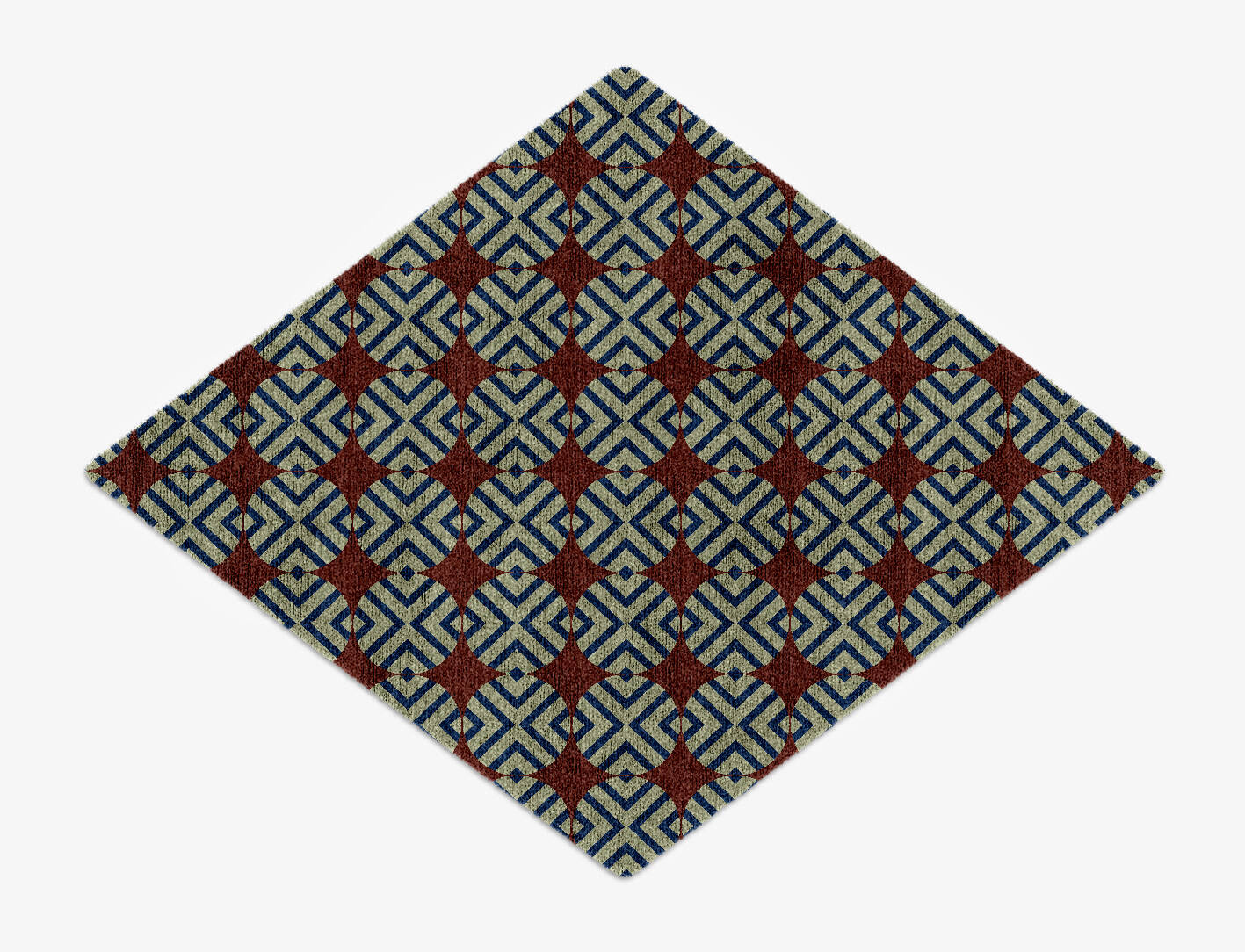 Winnow Geometric Diamond Hand Knotted Bamboo Silk Custom Rug by Rug Artisan