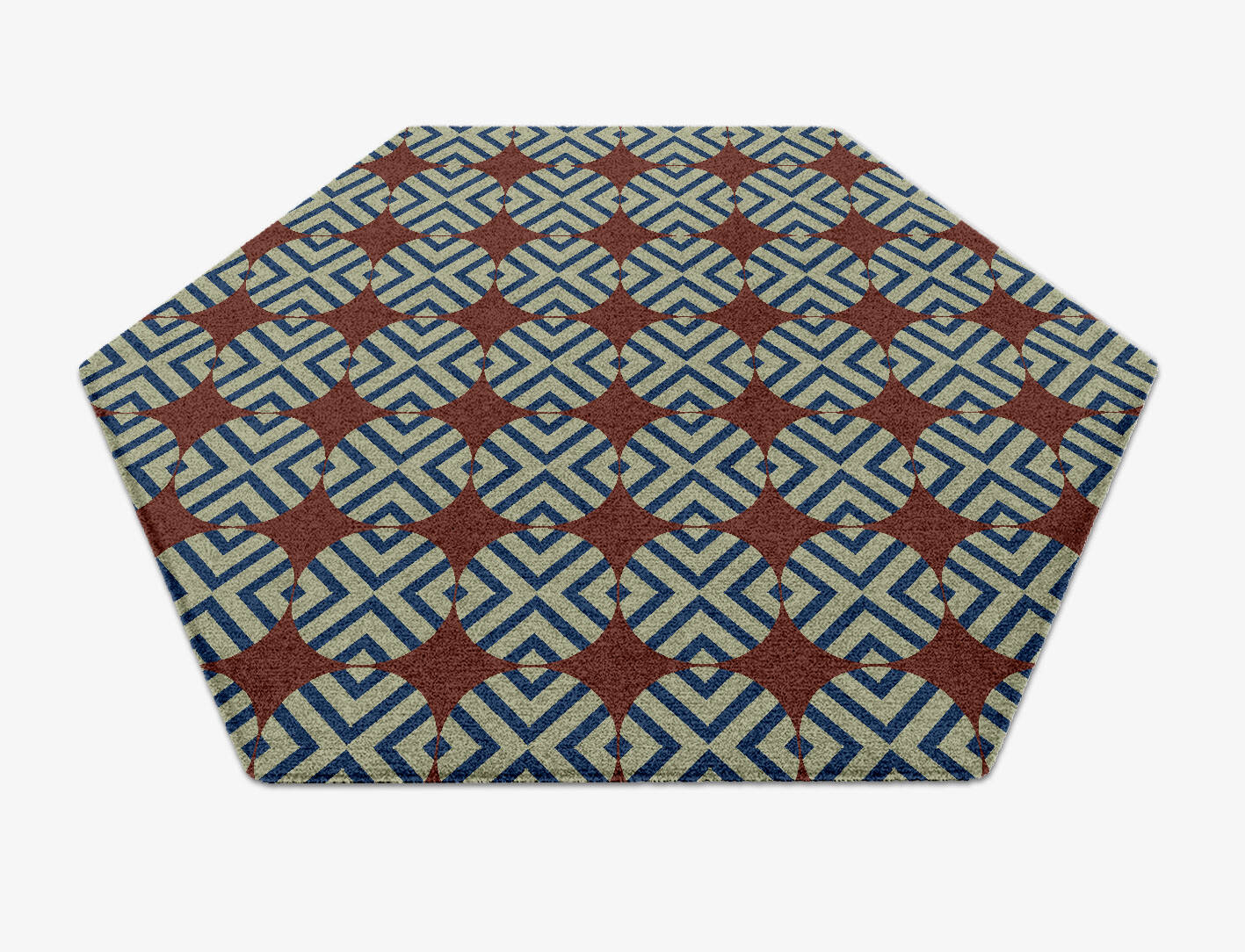 Winnow Geometric Hexagon Hand Knotted Tibetan Wool Custom Rug by Rug Artisan