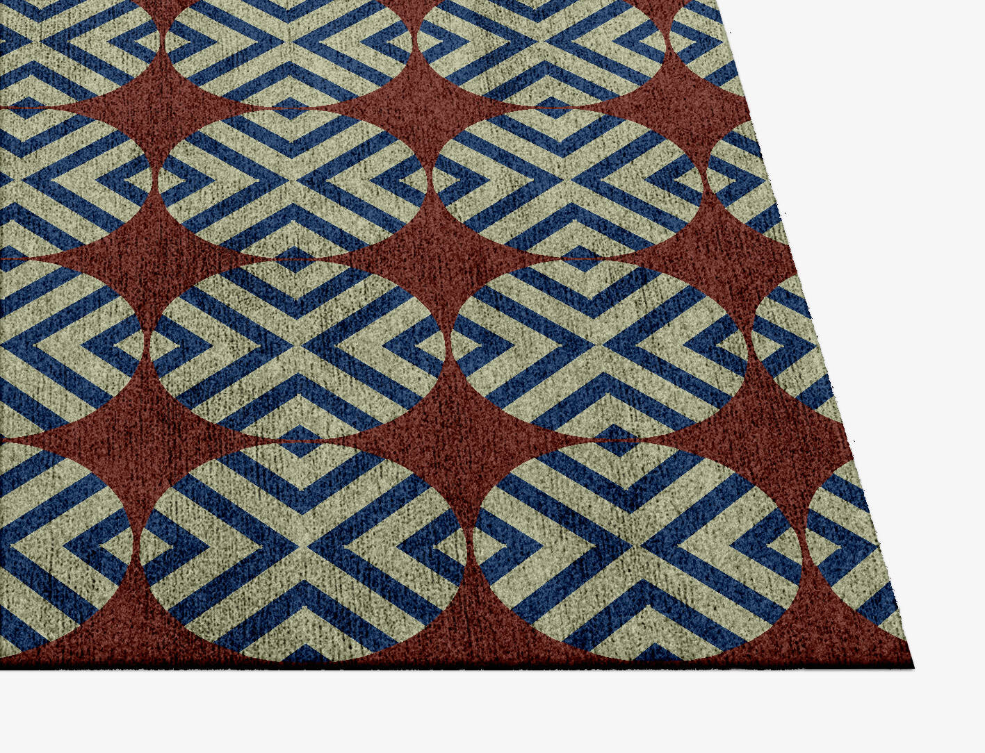 Winnow Geometric Square Hand Knotted Bamboo Silk Custom Rug by Rug Artisan