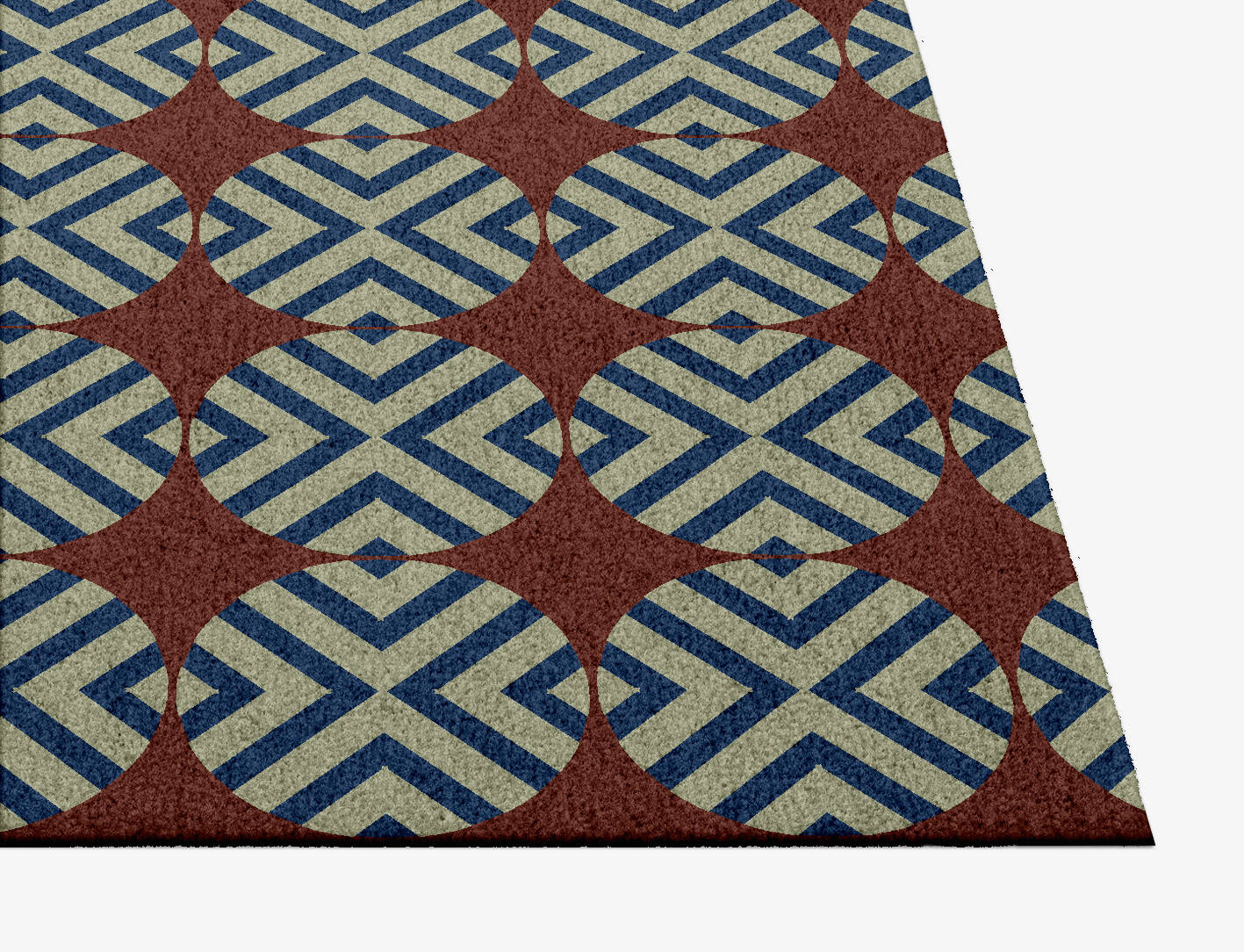 Winnow Geometric Square Hand Knotted Tibetan Wool Custom Rug by Rug Artisan