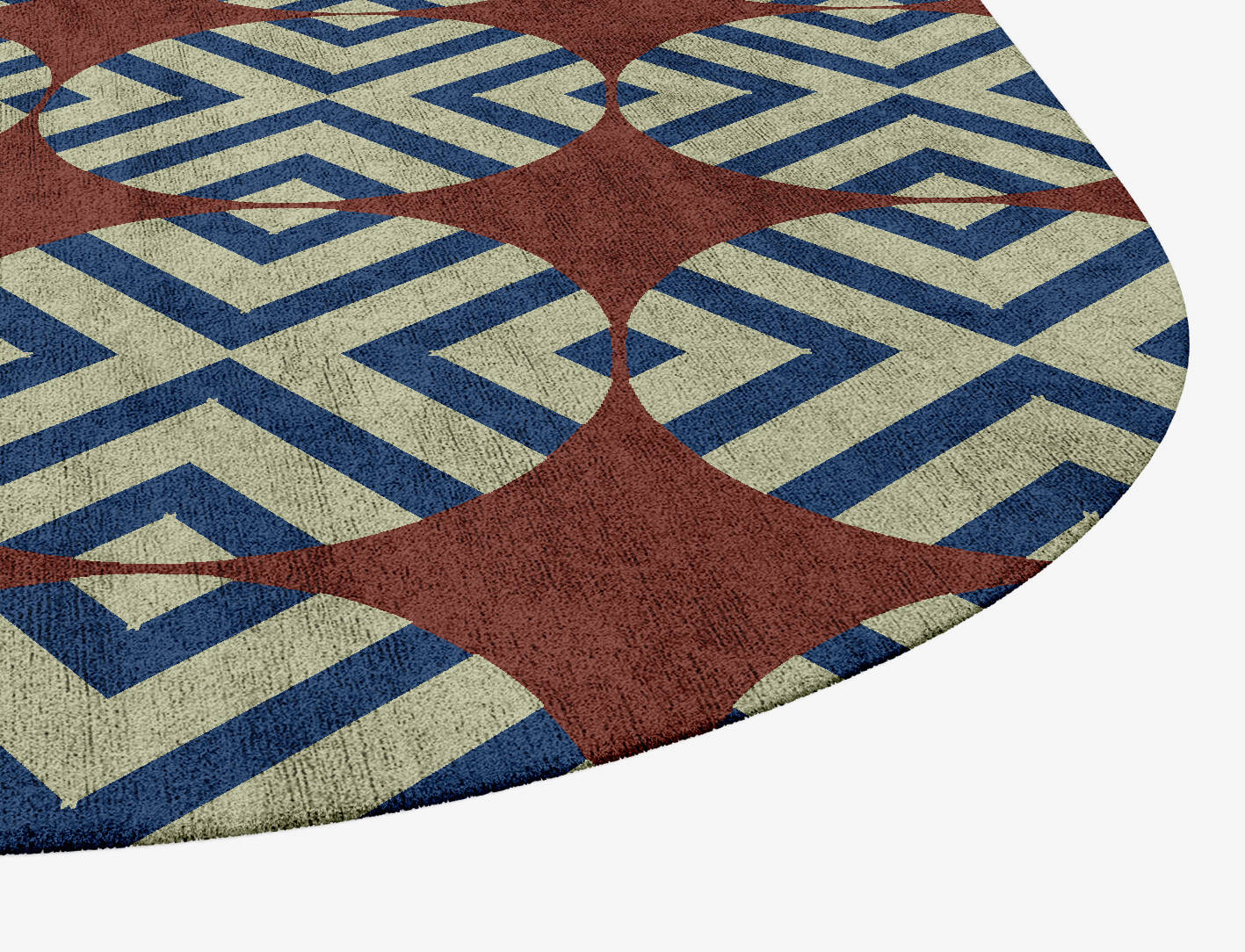 Winnow Geometric Eight Hand Tufted Bamboo Silk Custom Rug by Rug Artisan