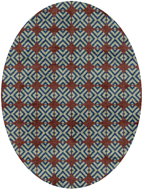Winnow Geometric Oval Hand Tufted Bamboo Silk Custom Rug by Rug Artisan
