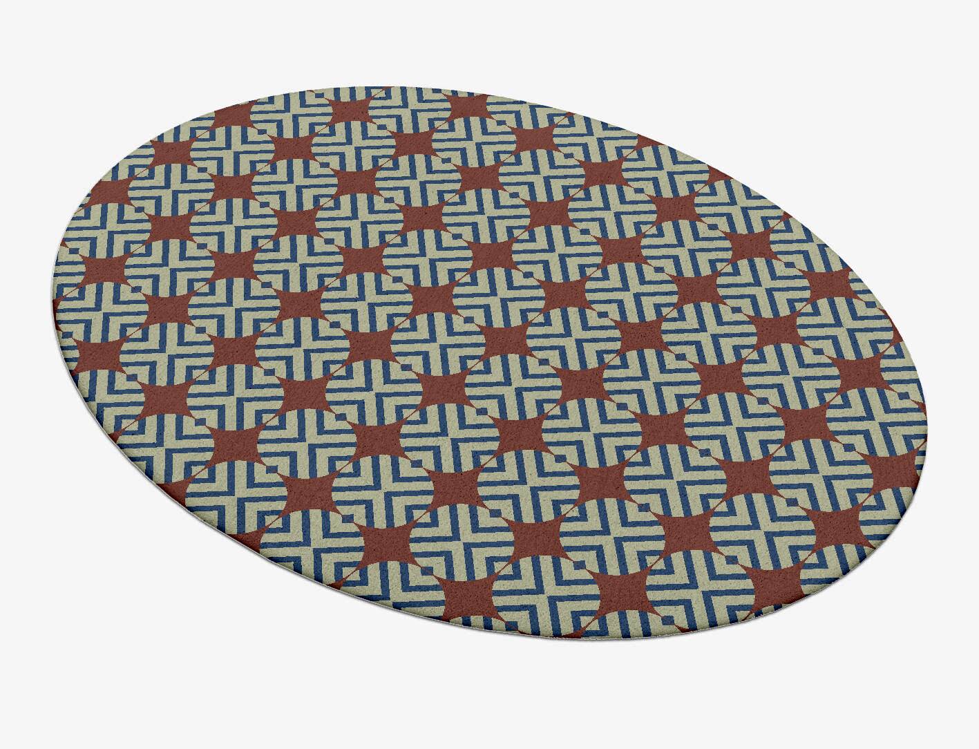 Winnow Geometric Oval Hand Tufted Pure Wool Custom Rug by Rug Artisan