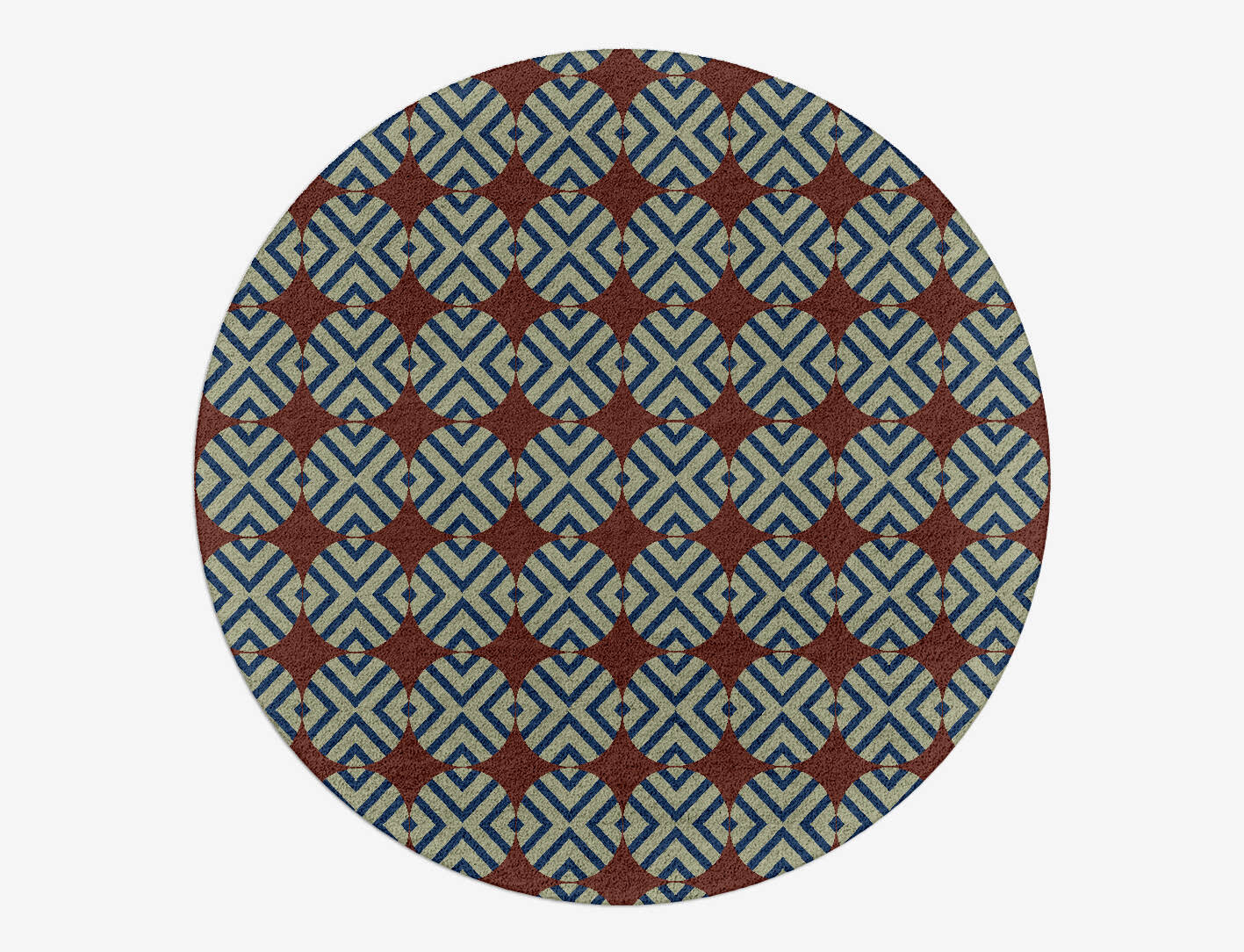 Winnow Geometric Round Hand Tufted Pure Wool Custom Rug by Rug Artisan