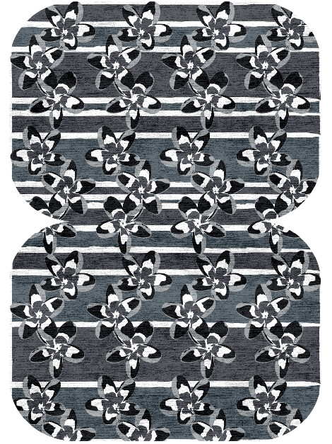 Winter Greys Monochrome Eight Hand Knotted Bamboo Silk Custom Rug by Rug Artisan