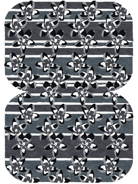 Winter Greys Monochrome Eight Hand Knotted Tibetan Wool Custom Rug by Rug Artisan