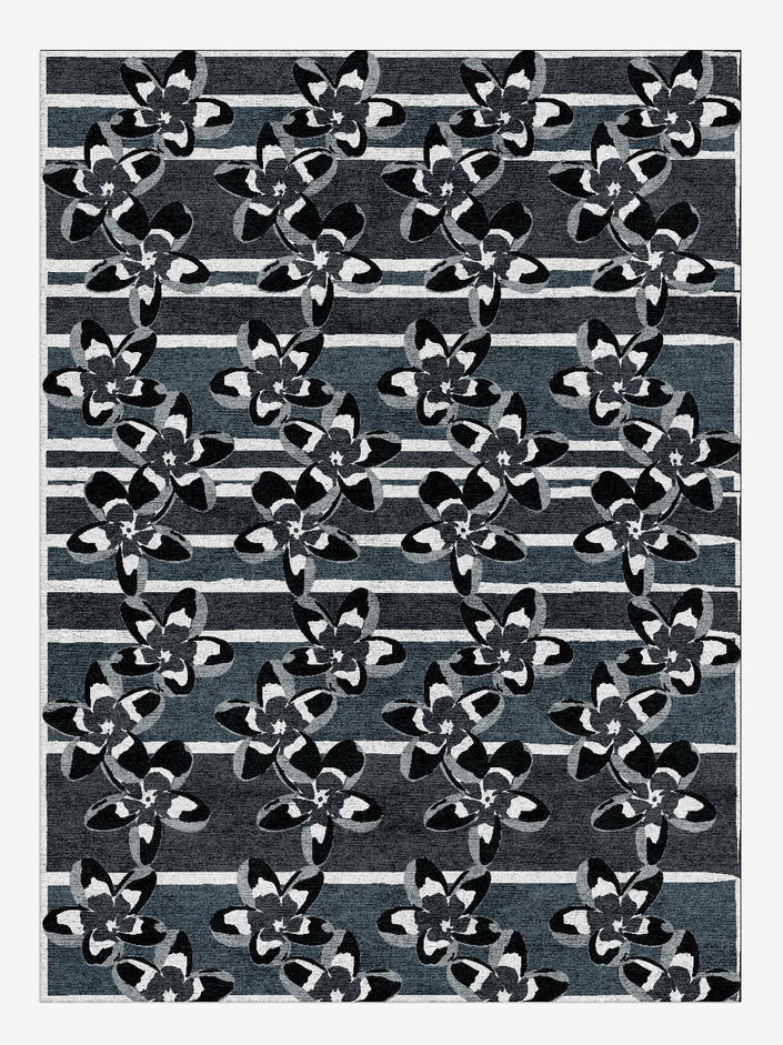 Winter Greys Monochrome Rectangle Hand Knotted Bamboo Silk Custom Rug by Rug Artisan