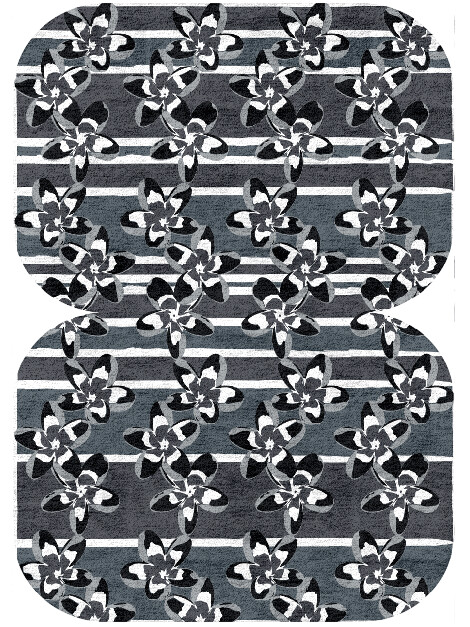 Winter Greys Monochrome Eight Hand Tufted Bamboo Silk Custom Rug by Rug Artisan