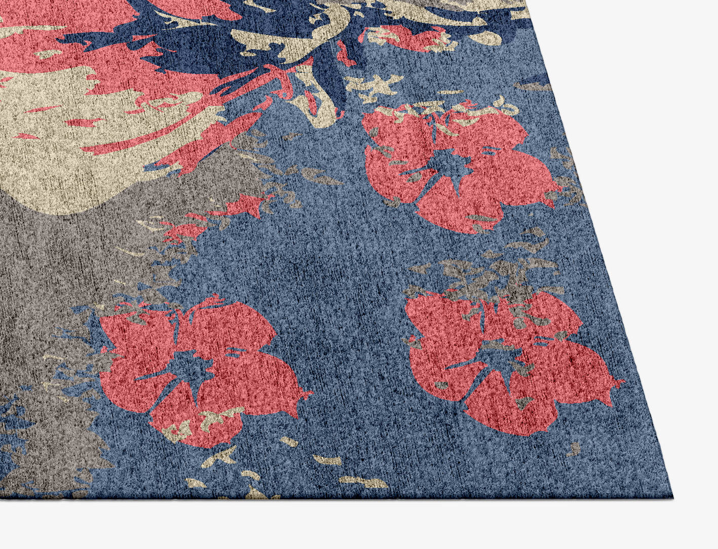 Withy Floral Rectangle Hand Knotted Bamboo Silk Custom Rug by Rug Artisan
