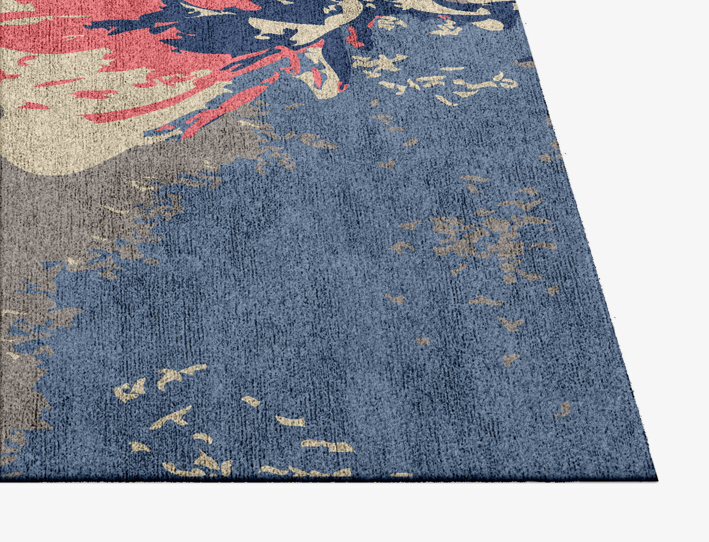 Withy Floral Square Hand Knotted Bamboo Silk Custom Rug by Rug Artisan