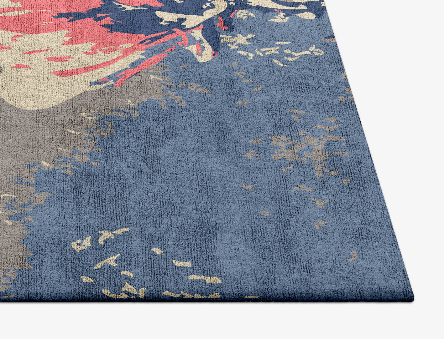 Withy Floral Square Hand Tufted Bamboo Silk Custom Rug by Rug Artisan