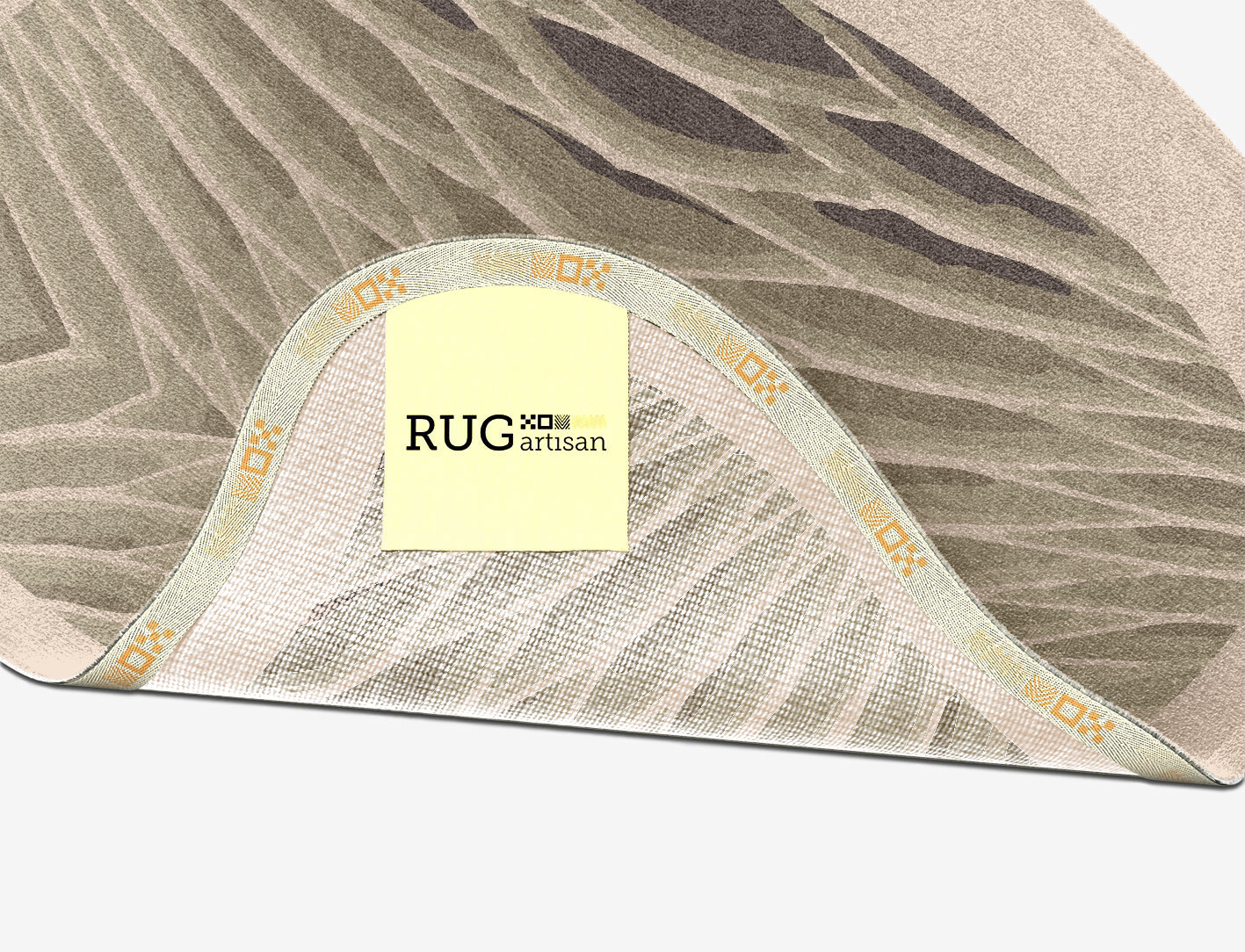 Wood Block Origami Splash Hand Knotted Tibetan Wool Custom Rug by Rug Artisan