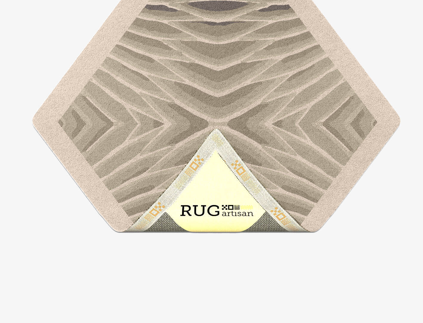 Wood Block Origami Diamond Hand Tufted Pure Wool Custom Rug by Rug Artisan