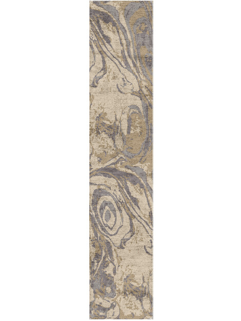 Wood Log Surface Art Runner Hand Tufted Bamboo Silk Custom Rug by Rug Artisan