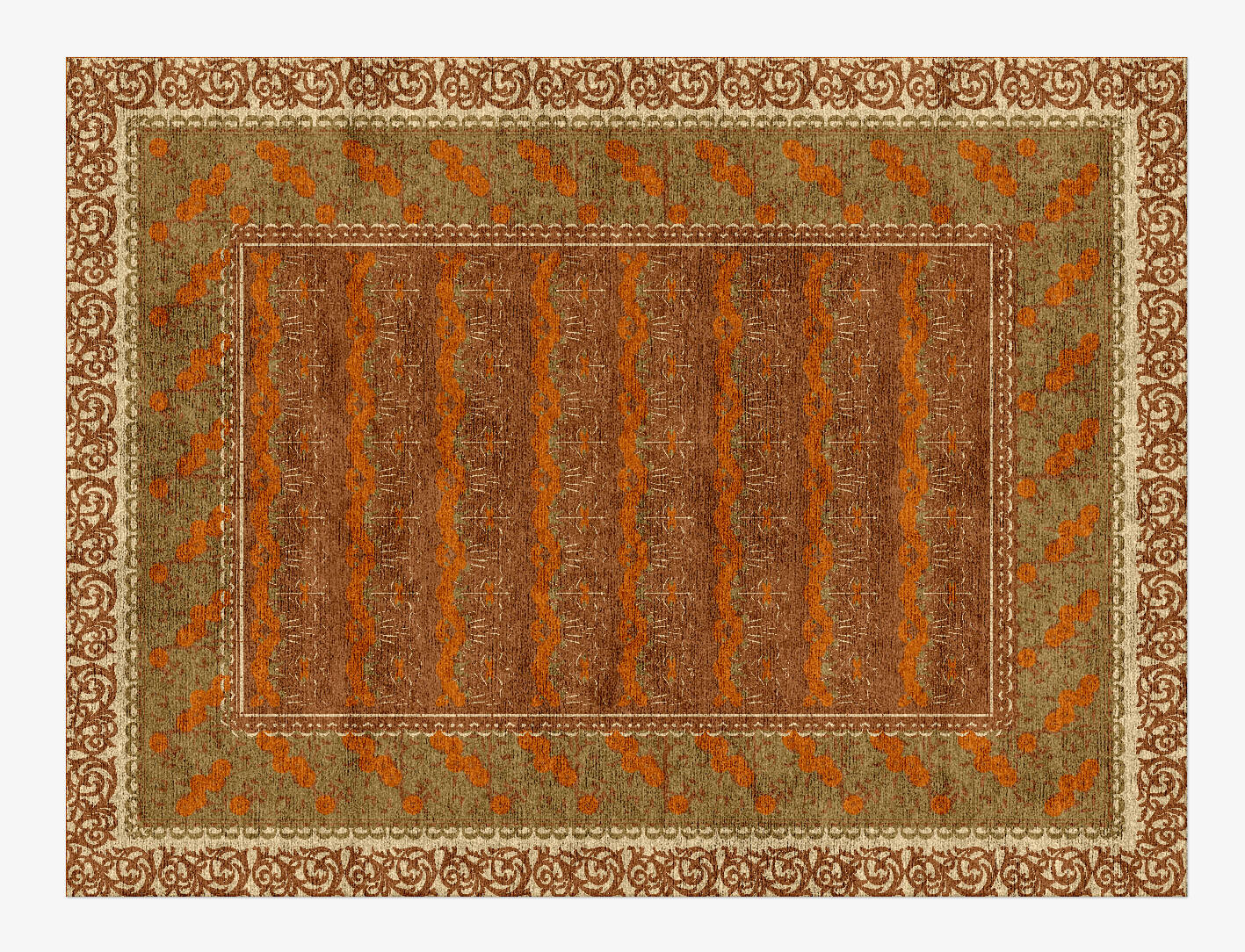 Woodland Vintage Rectangle Hand Knotted Bamboo Silk Custom Rug by Rug Artisan