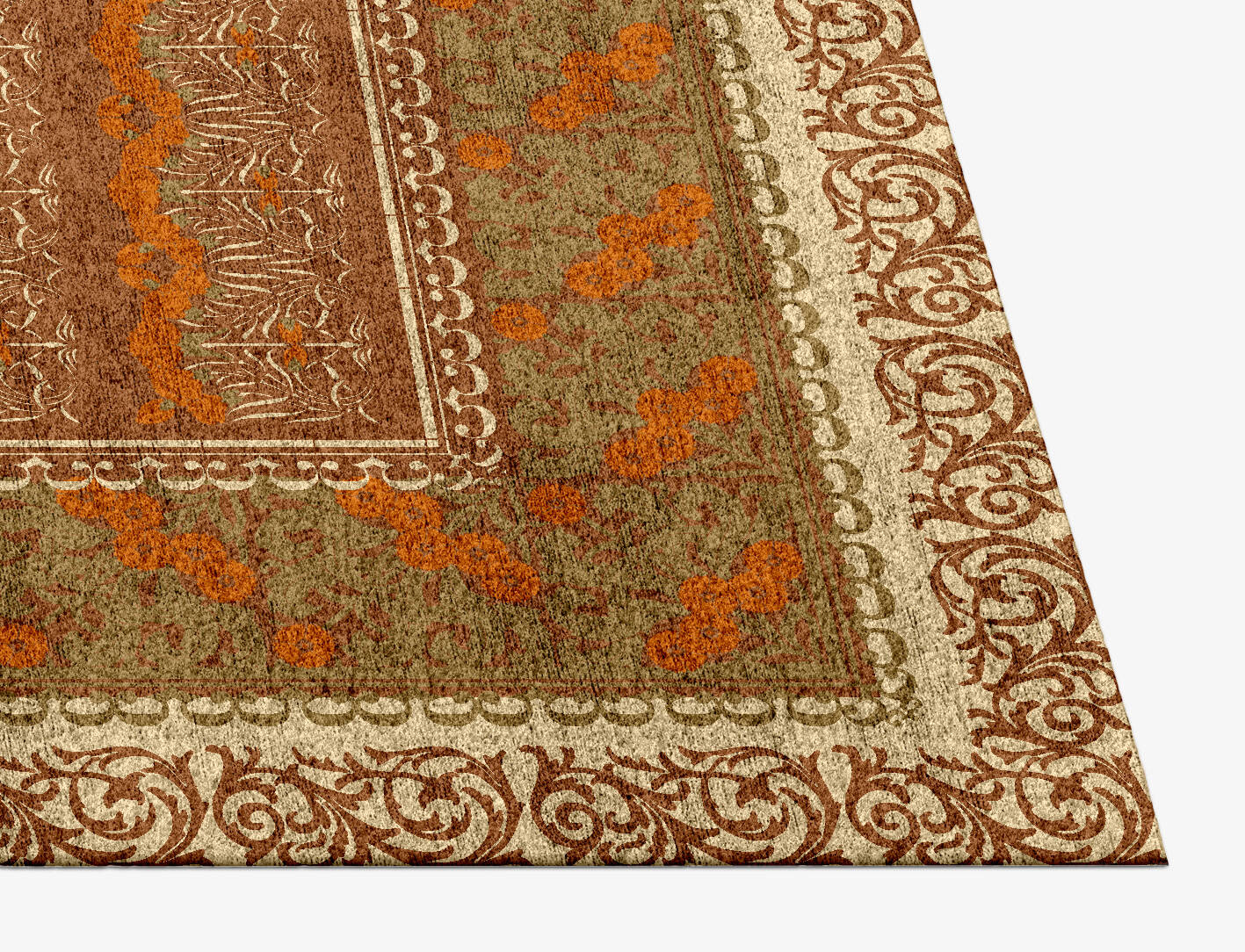 Woodland Vintage Rectangle Hand Knotted Bamboo Silk Custom Rug by Rug Artisan