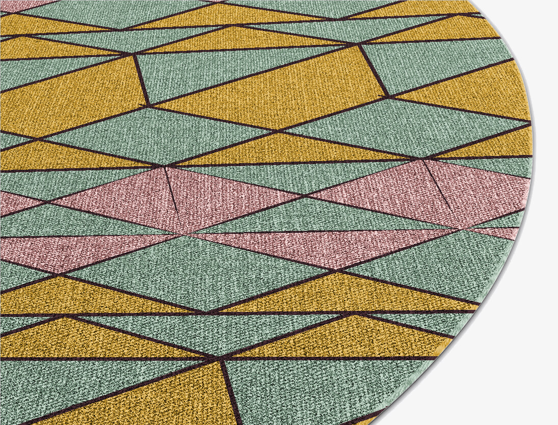 Wren Geometric Oval Flatweave New Zealand Wool Custom Rug by Rug Artisan