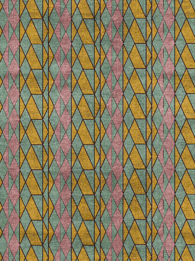 Wren Geometric Rectangle Flatweave Bamboo Silk Custom Rug by Rug Artisan