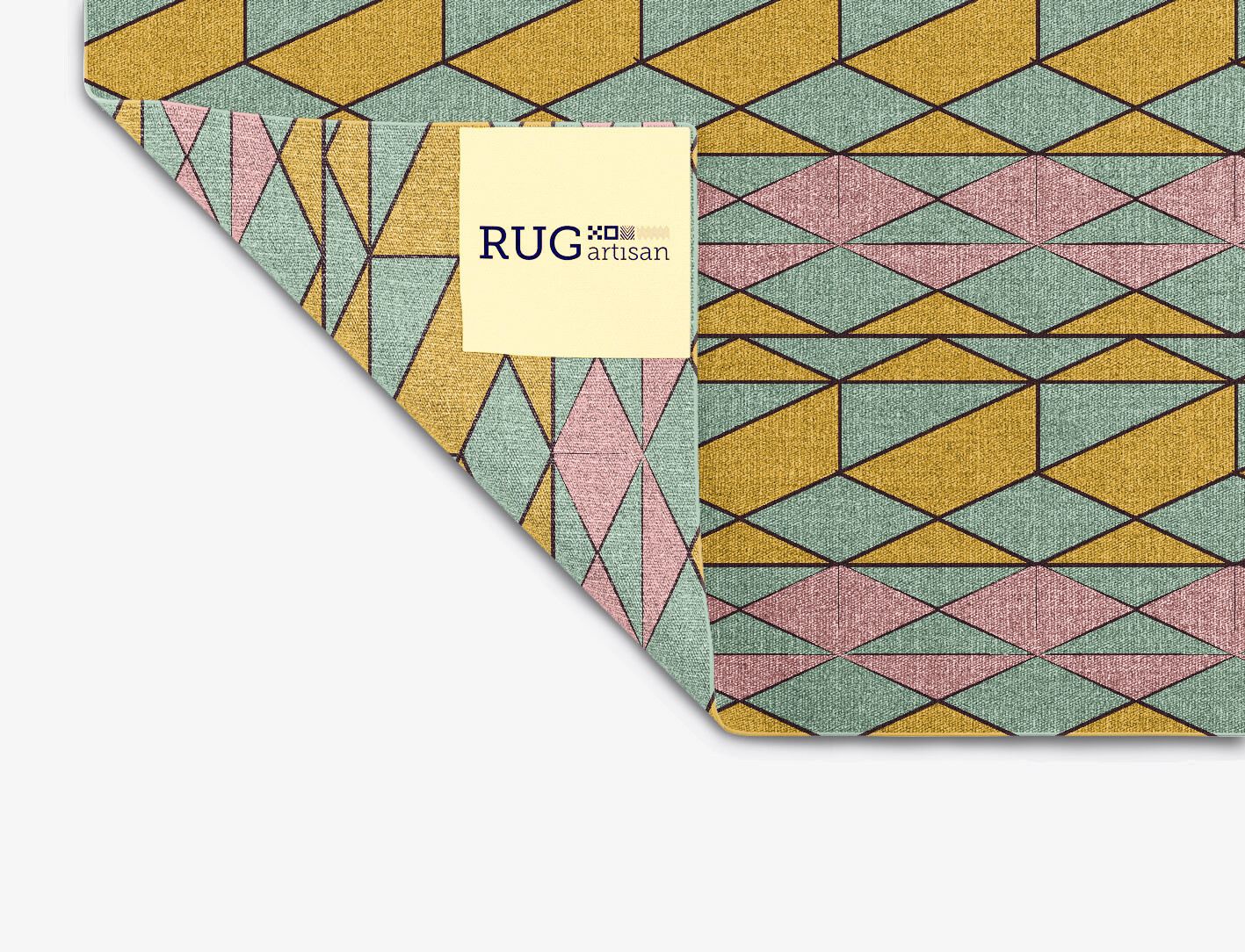 Wren Geometric Rectangle Outdoor Recycled Yarn Custom Rug by Rug Artisan