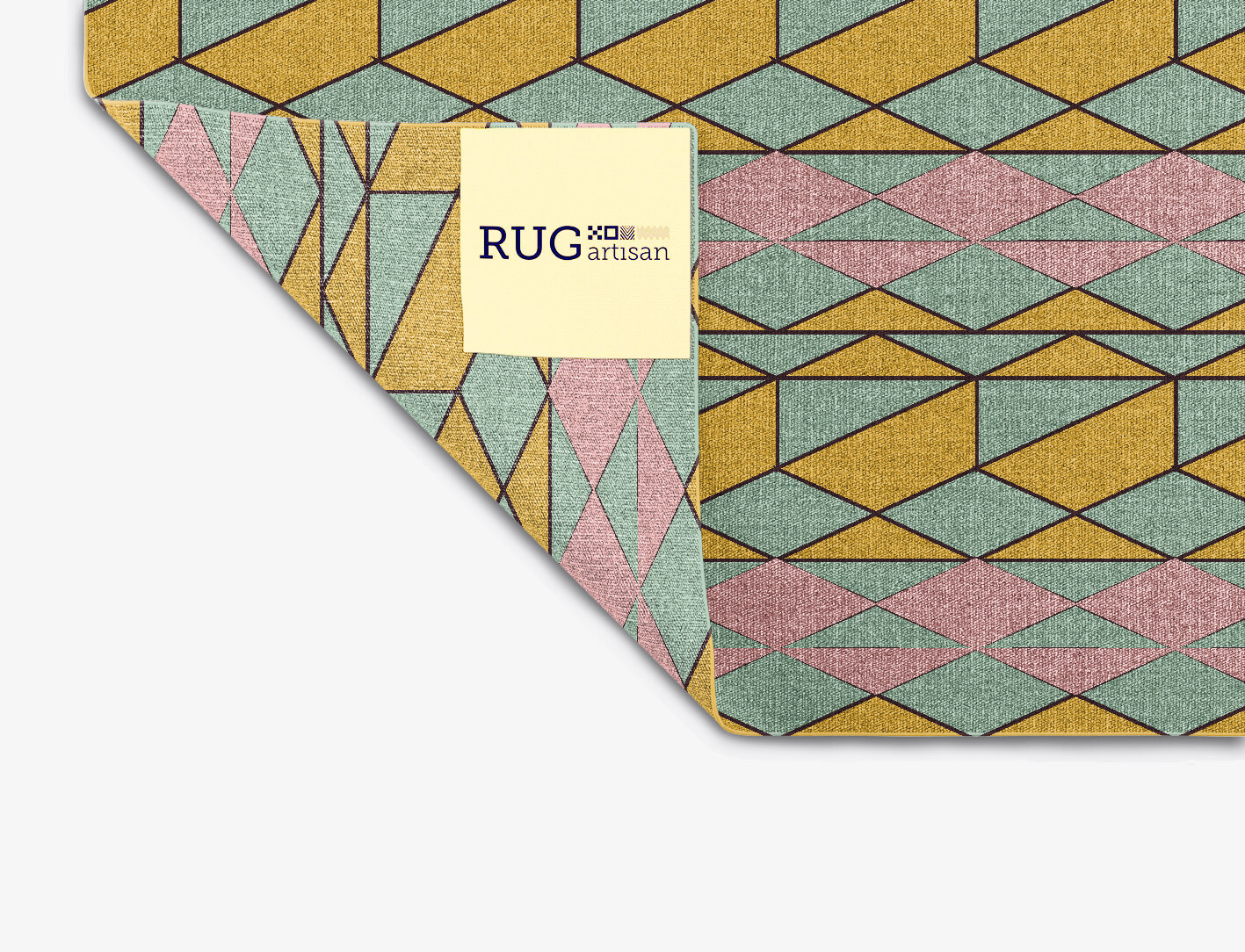 Wren Geometric Square Outdoor Recycled Yarn Custom Rug by Rug Artisan