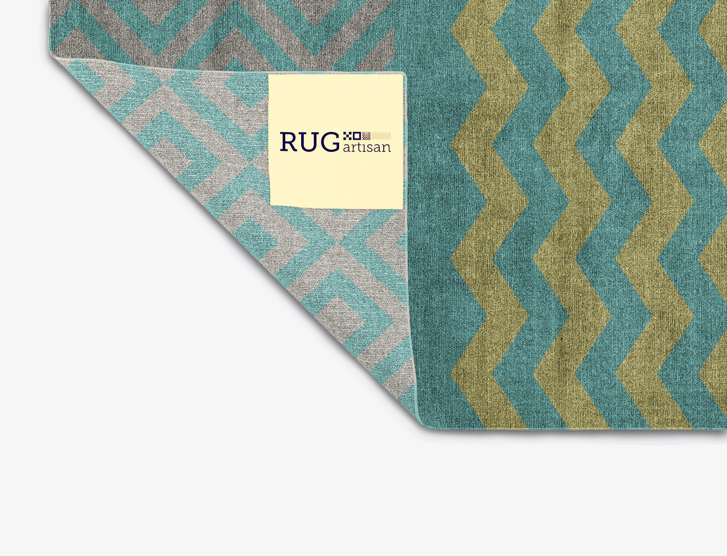 Writh Geometric Rectangle Flatweave Bamboo Silk Custom Rug by Rug Artisan